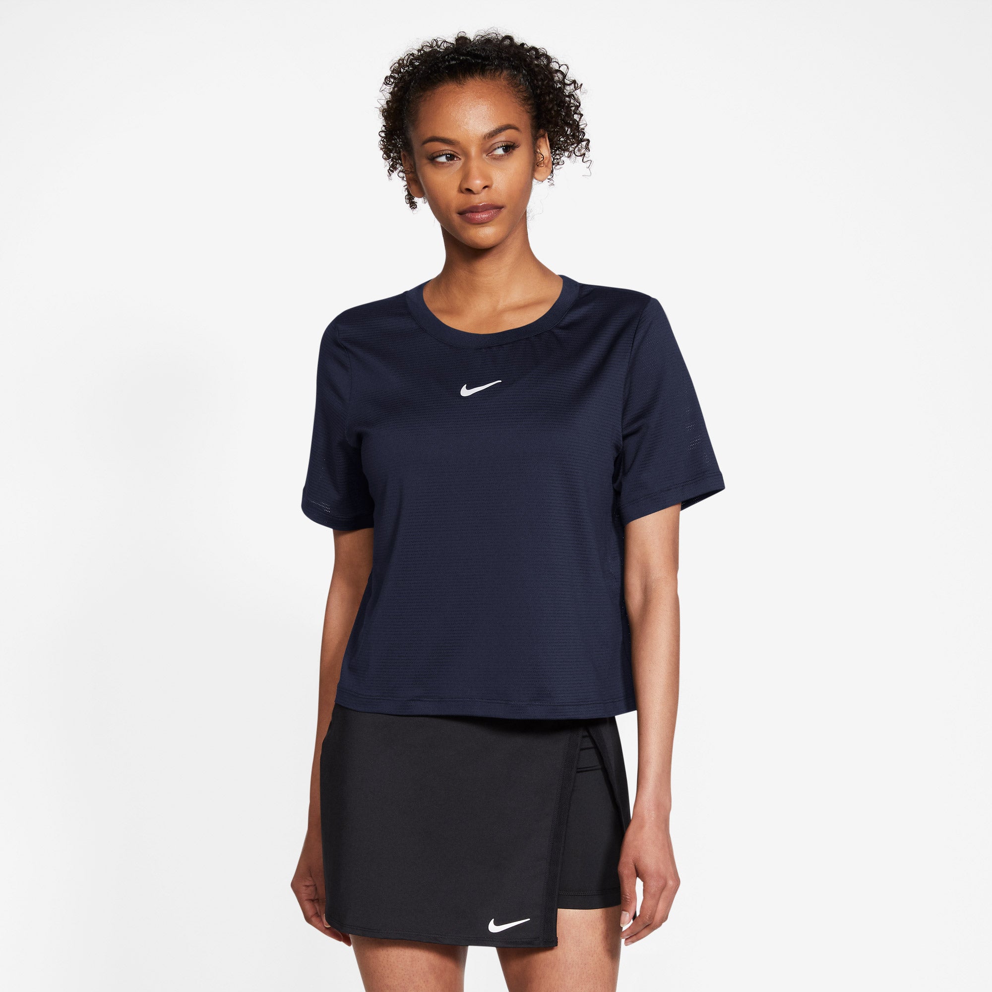 womens navy blue dri fit shirt