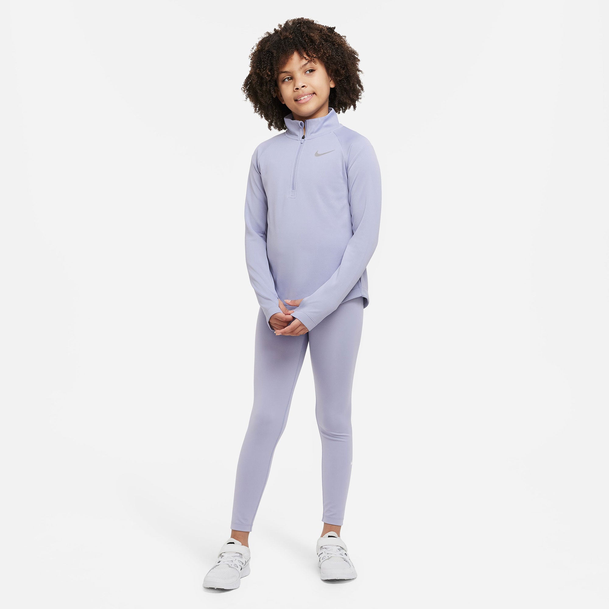 Nike Dri-FIT Girls' Long-Sleeve Top Purple (5)