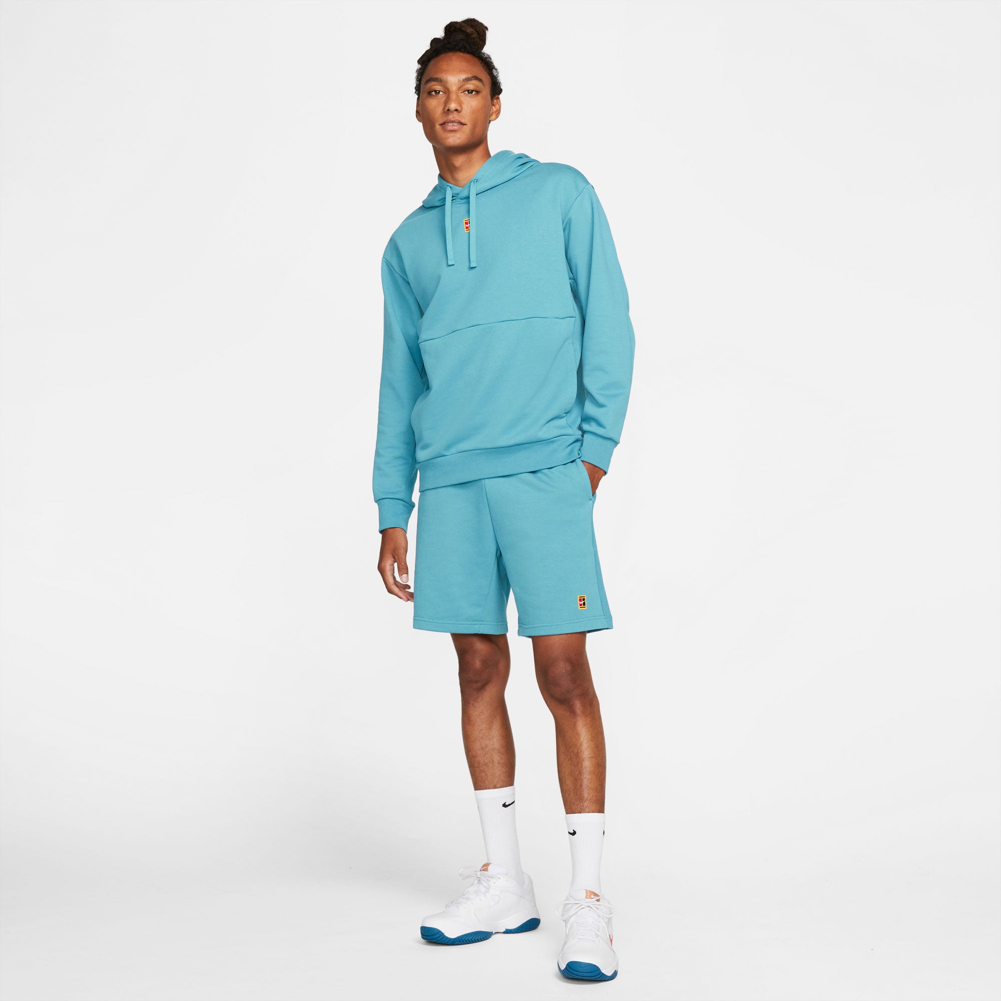 Nike Dri-FIT Heritage Men's Fleece Tennis Shorts Blue (3)
