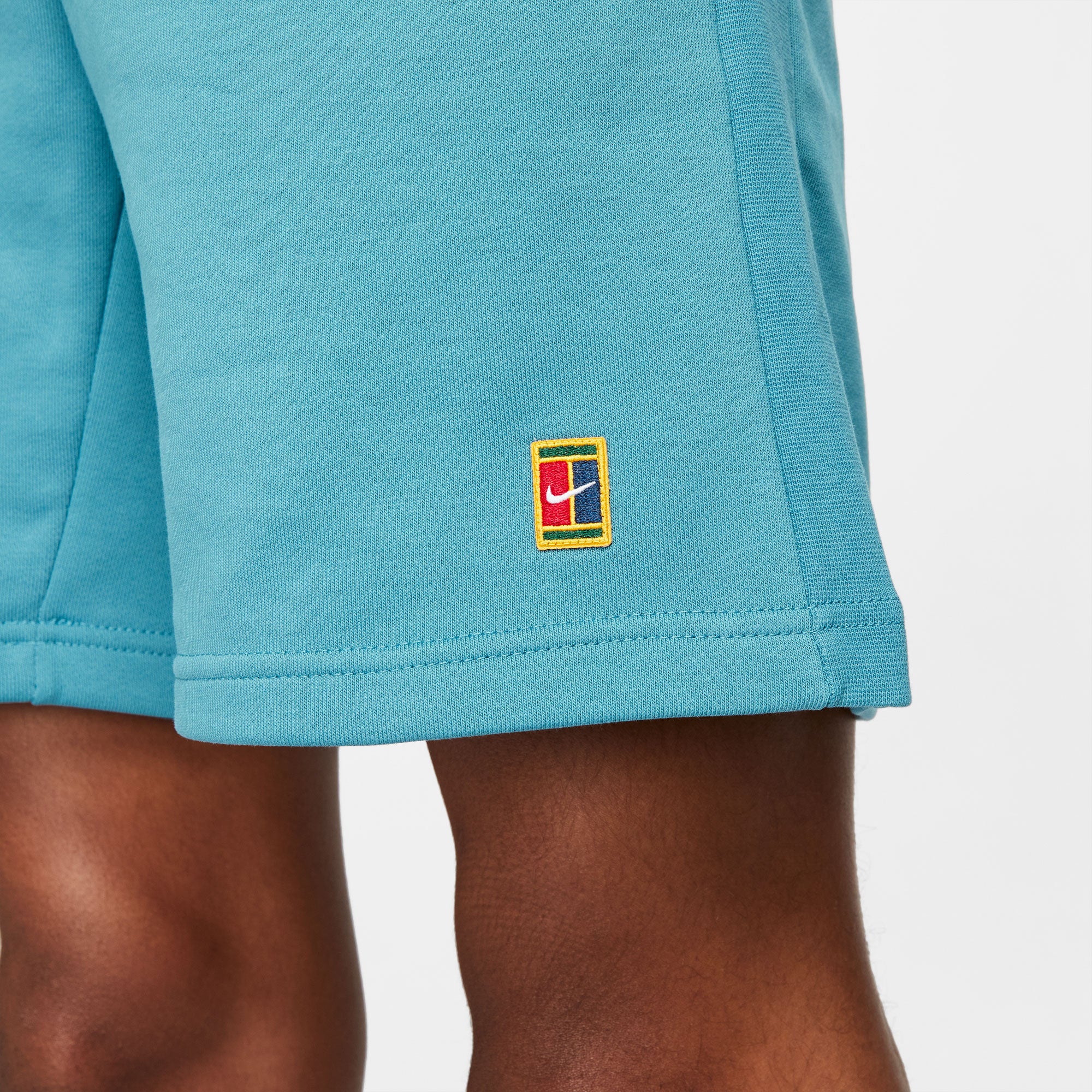 Nike Dri-FIT Heritage Men's Fleece Tennis Shorts Blue (5)