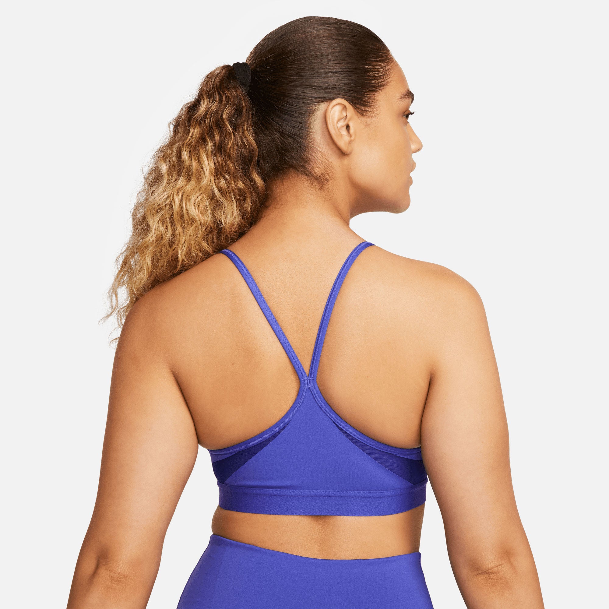 Nike Dri-FIT Indy Women's Light-Support Padded V-Neck Sports Bra Blue (2)