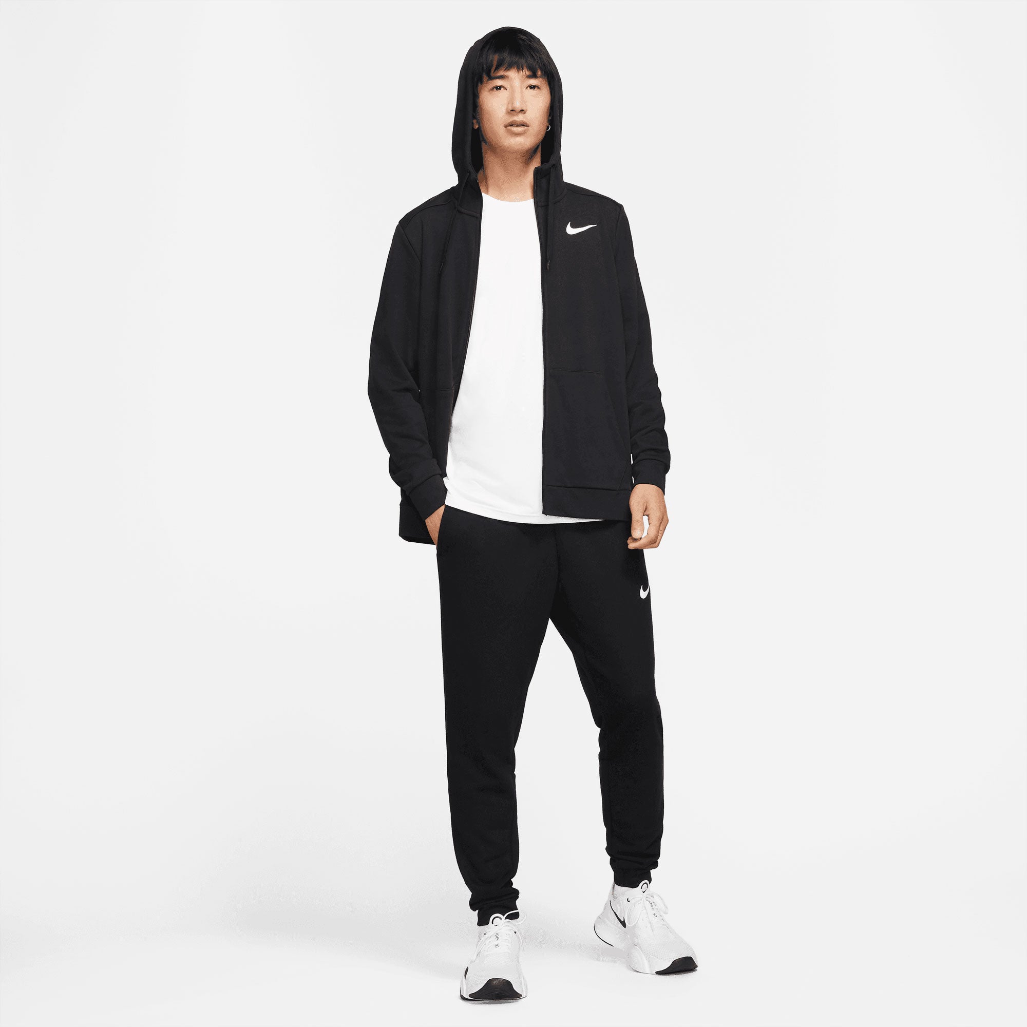 Nike Dri-FIT Men's Fleece Full-Zip Training Hoodie Black (5)
