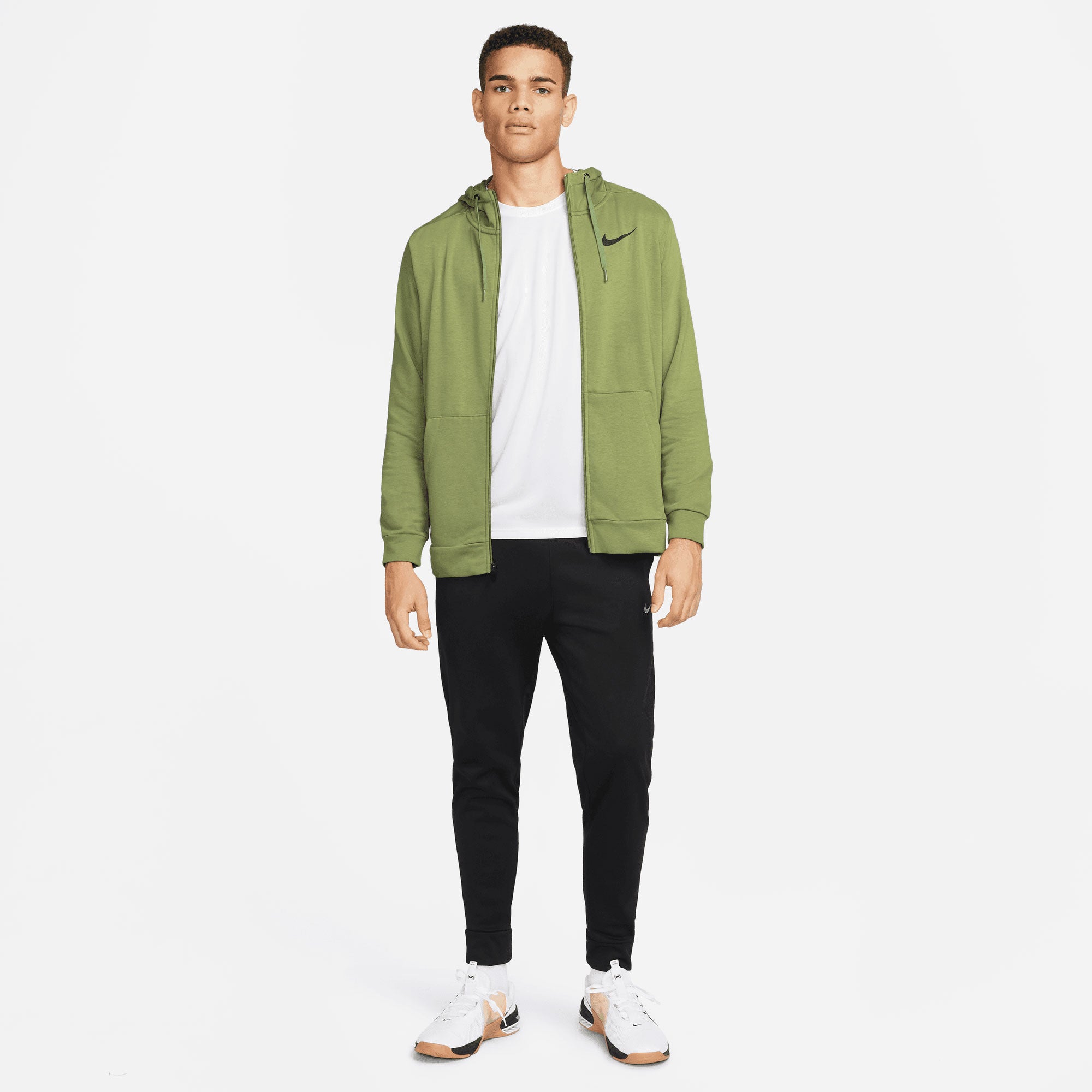 Nike Dri-FIT Men's Fleece Full-Zip Training Hoodie Green (6)