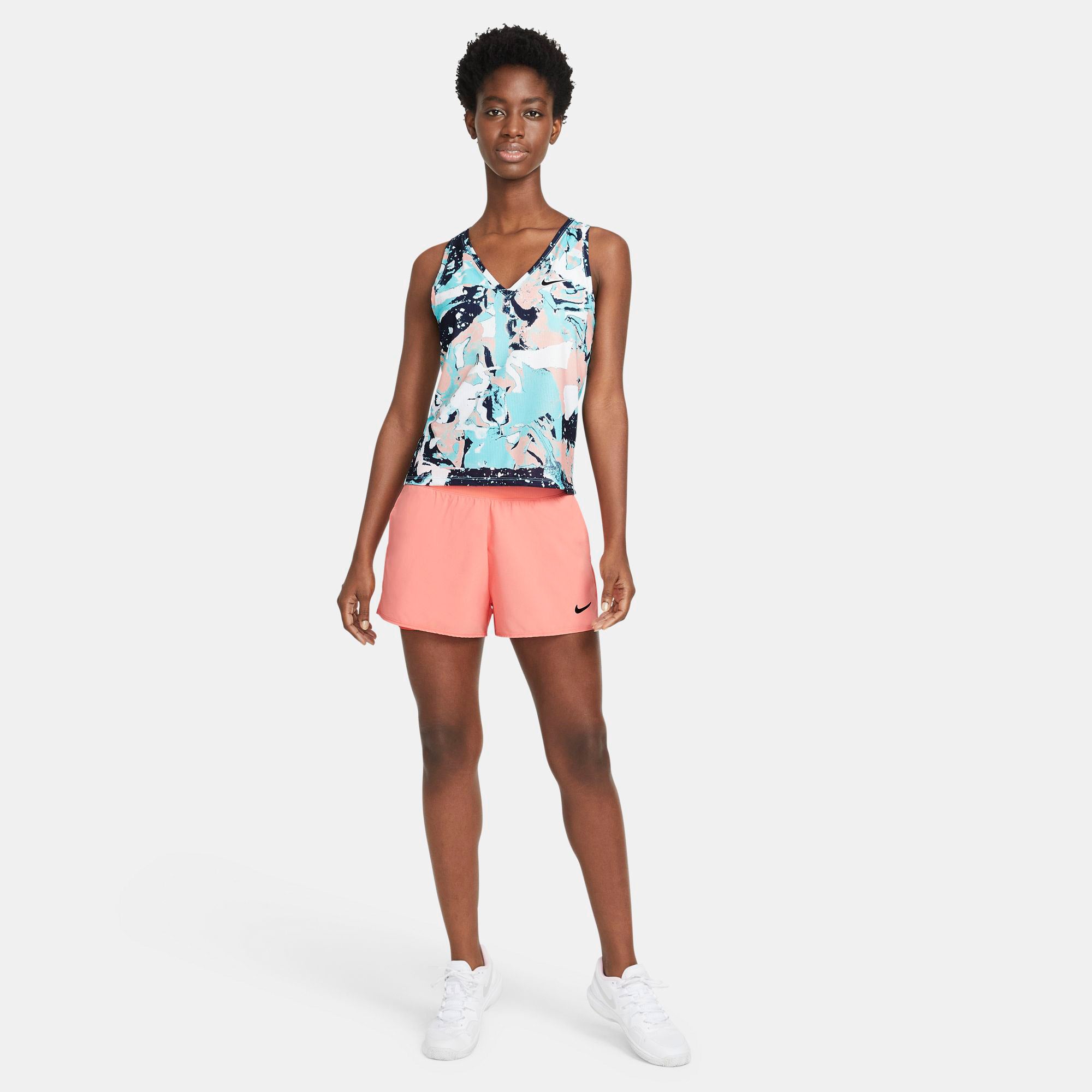 Nike Dri-FIT Victory Women's Printed Tennis Tank Blue (3)
