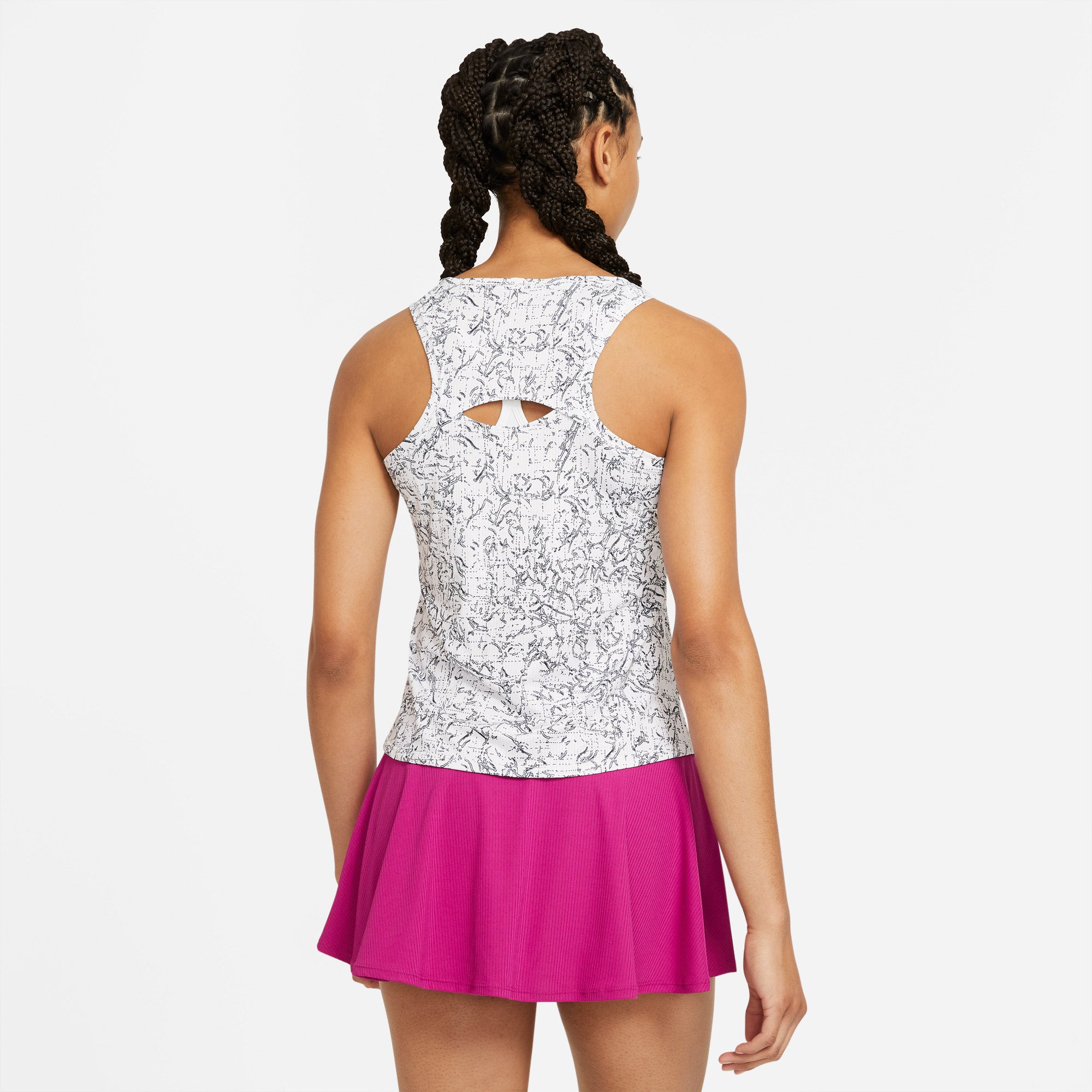 Nike Dri-FIT Victory Women's Printed Tennis Tank White (2)