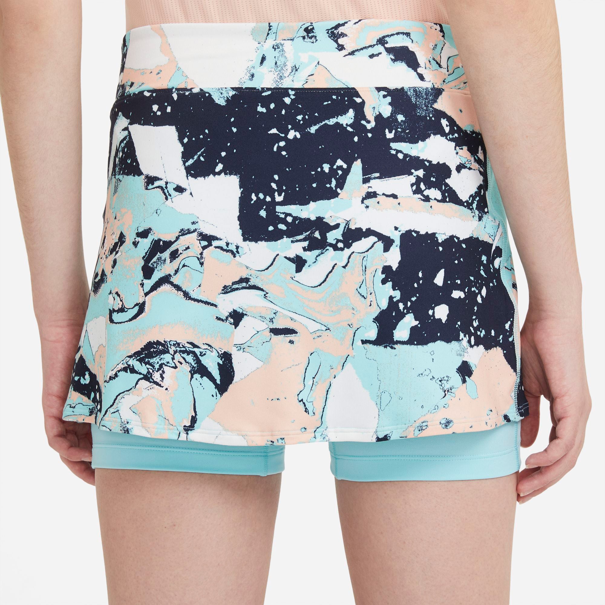 Nike Dri-FIT Victory Women's Straight Printed Tennis Skirt Blue (2)