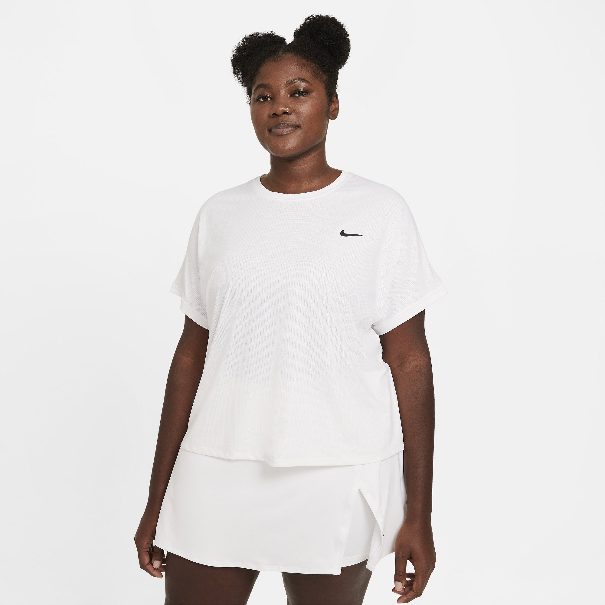 Nike Dri-FIT Victory Women's Tennis Shirt (Plus Size) White (1)
