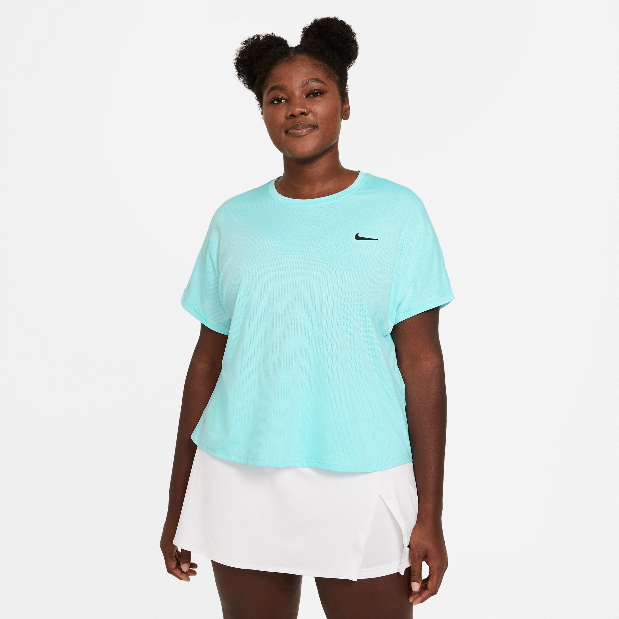 Nike Dri-FIT Victory Women's Tennis Shirt (Plus Size) Blue (1)