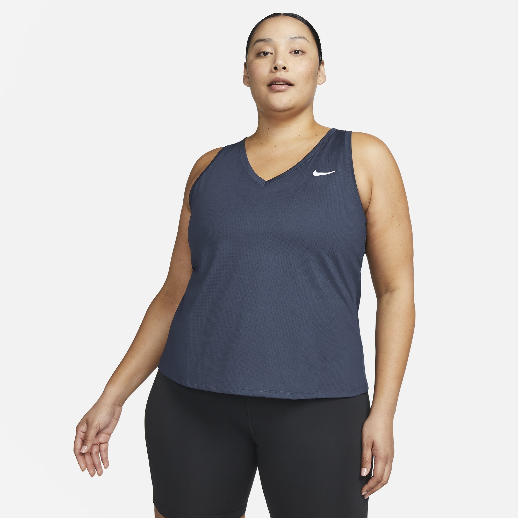 Nike Dri-FIT Victory Women's Tennis Tank (Plus Size) Blue (1)