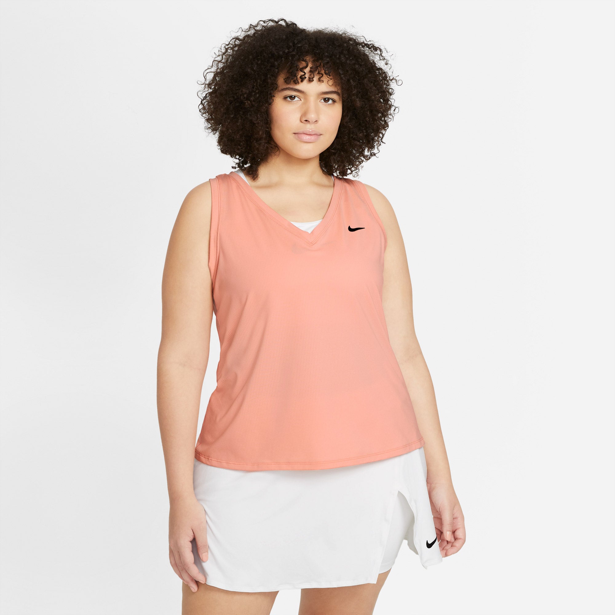 Nike Dri-FIT Victory Women's Tennis Tank (Plus Size) Orange (1)