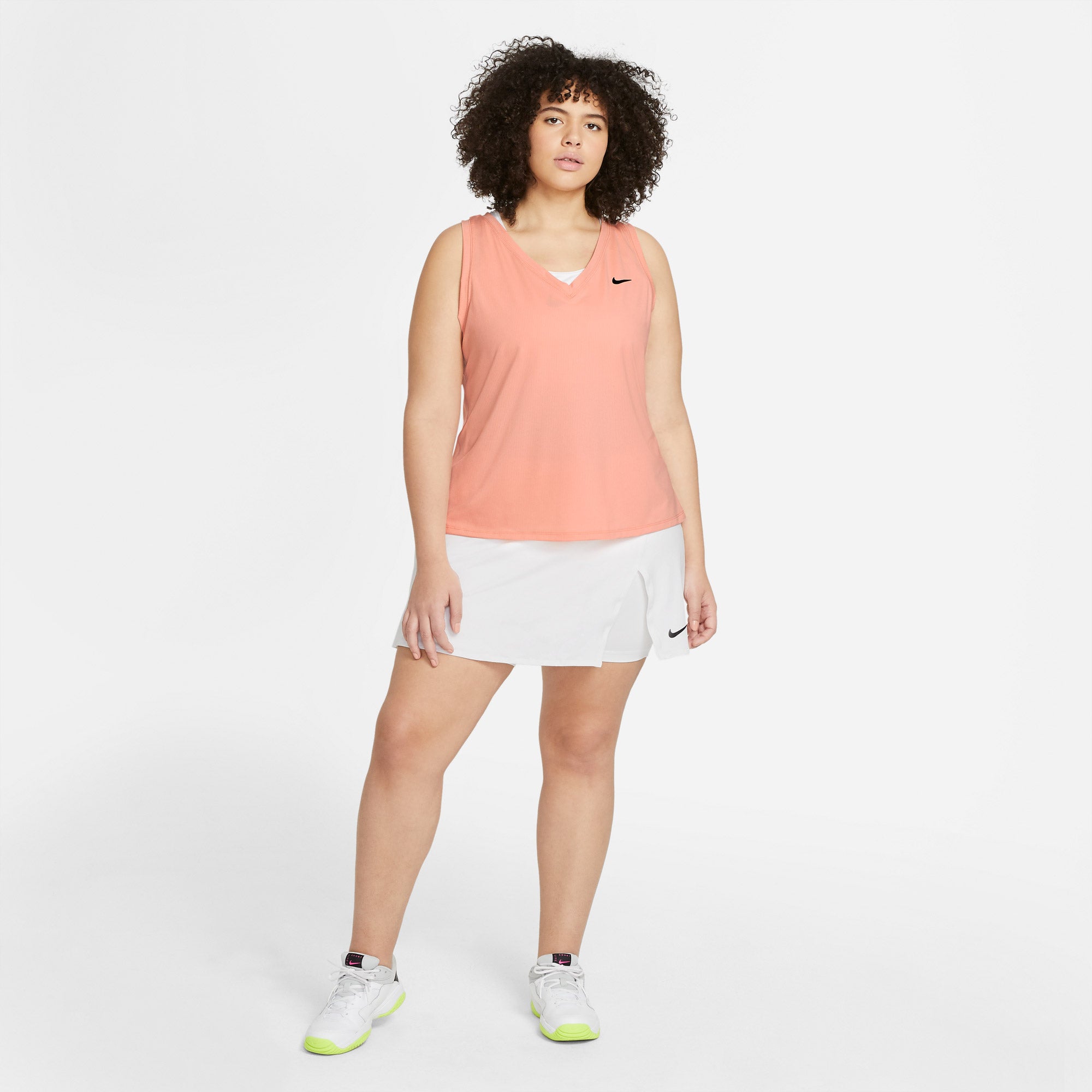 Nike Dri-FIT Victory Women's Tennis Tank (Plus Size) Orange (3)