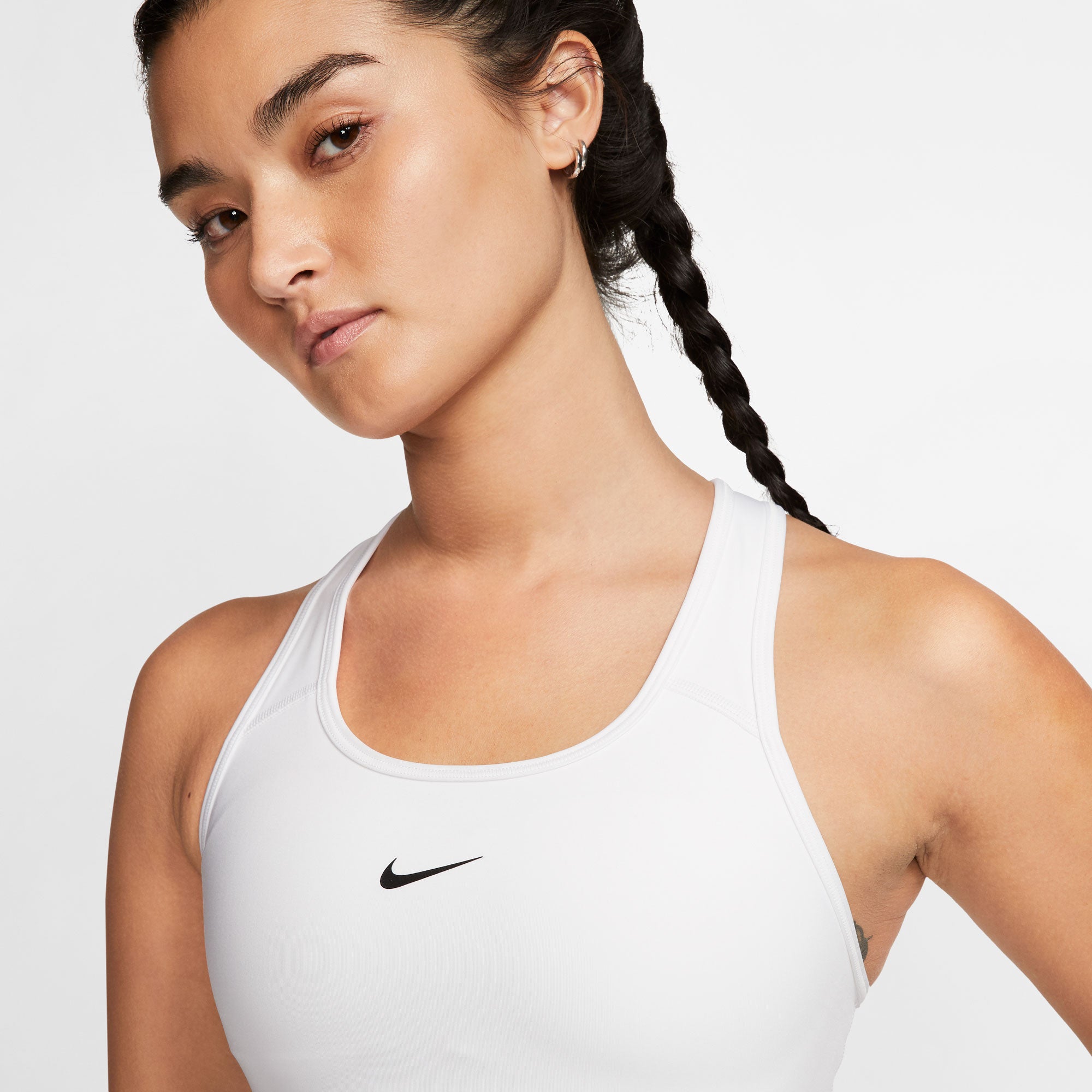 Nike Dri-FIT Women's Medium-Support 1-Piece Pad Sports Bra White (3)