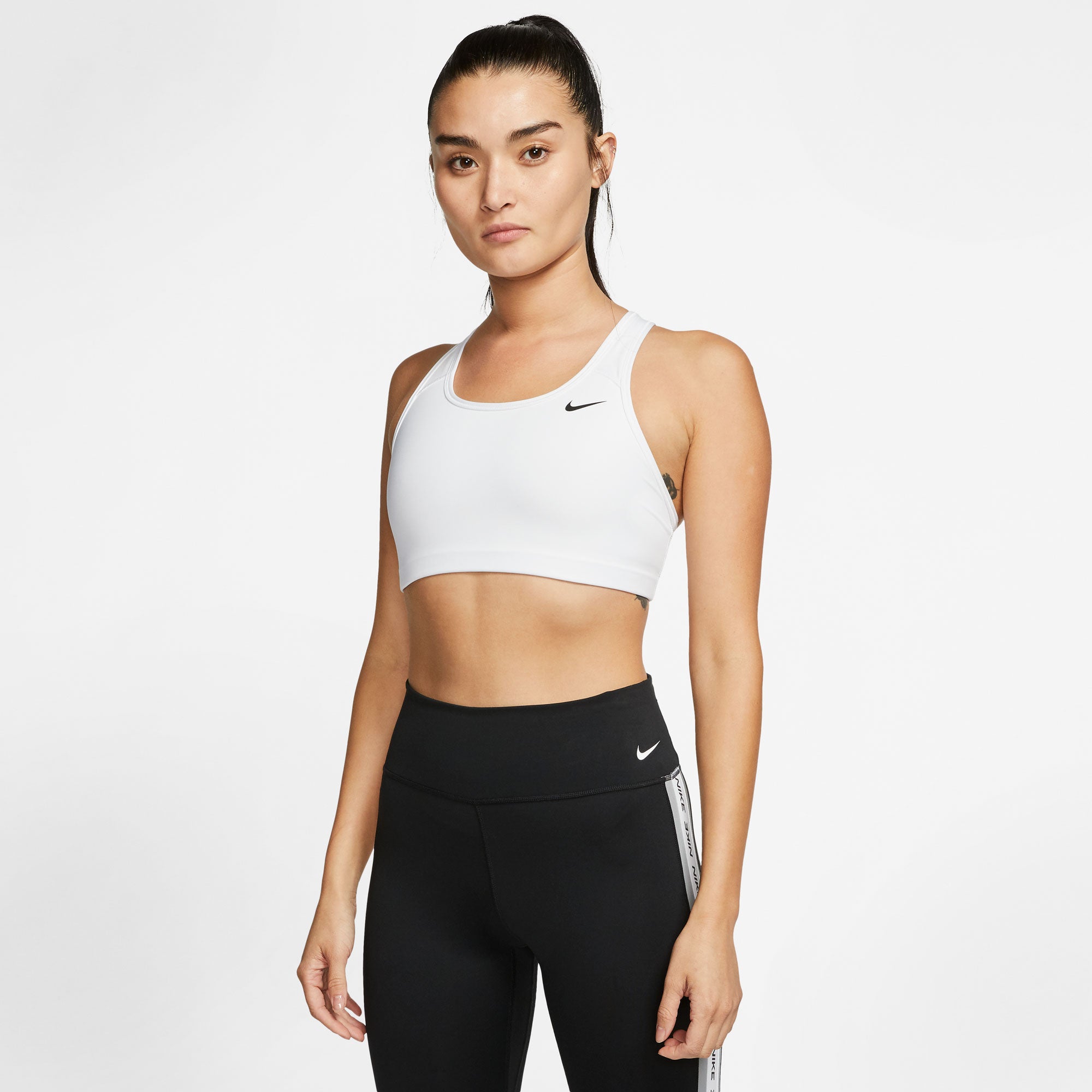 Nike Dri-FIT Women's Medium-Support Non-Padded Sports Bra - White