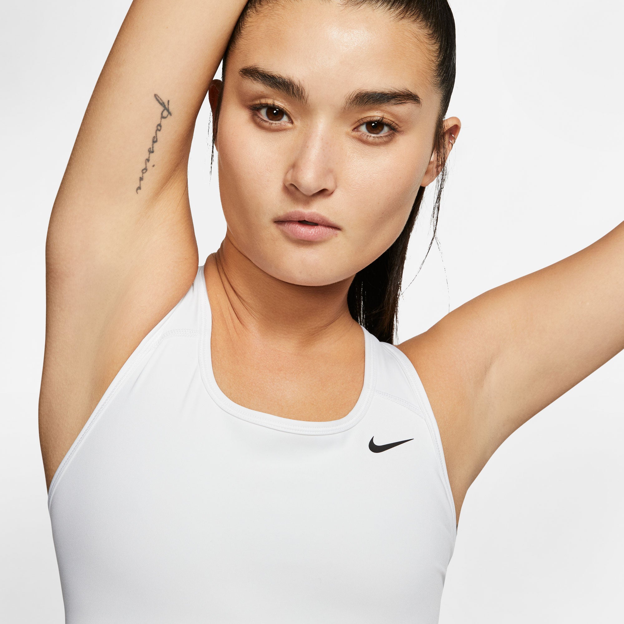 Nike Dri-FIT Women's Medium-Support Non-Padded Sports Bra White (3)