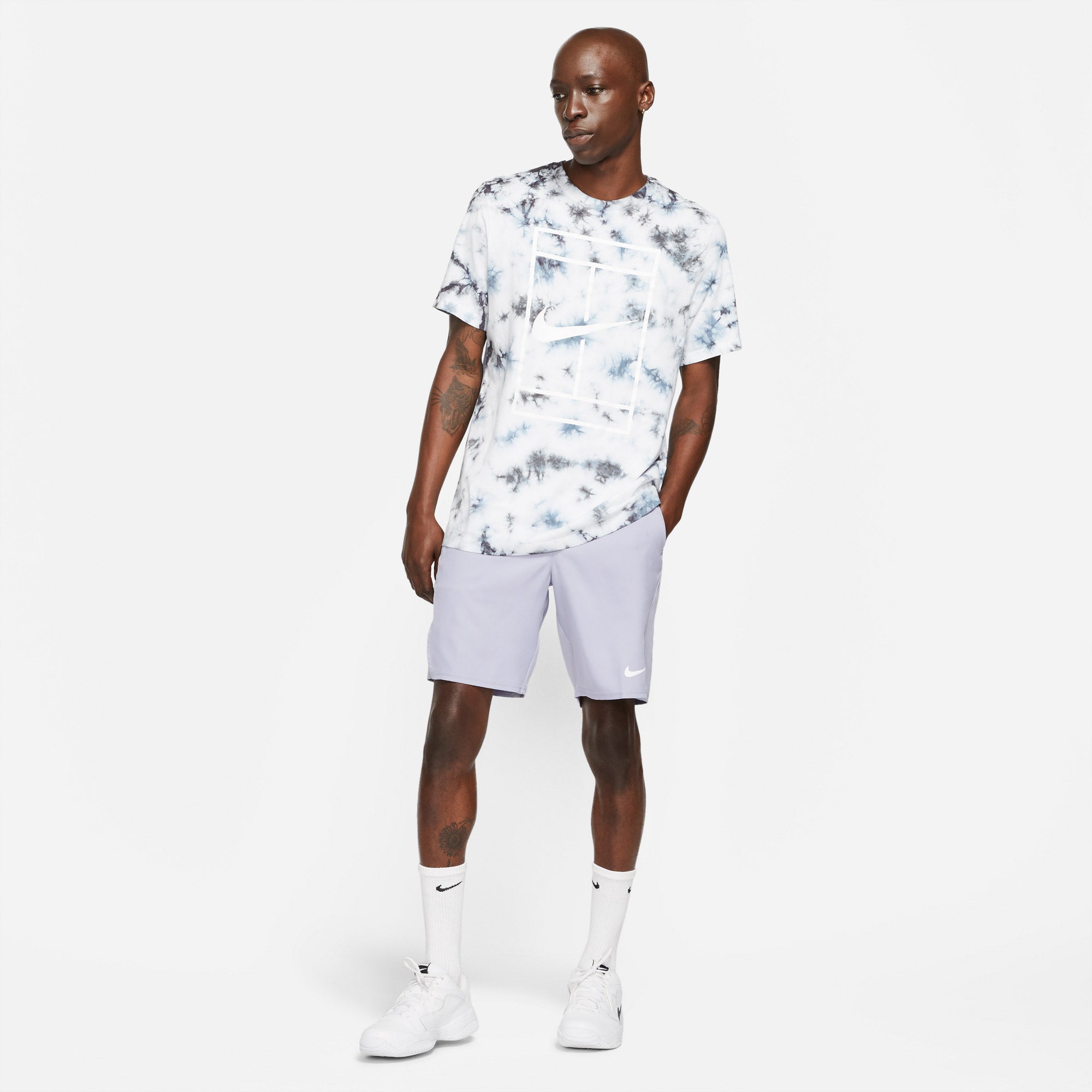 Nike Heritage Danger Dye Men's Tennis T-Shirt White (3)