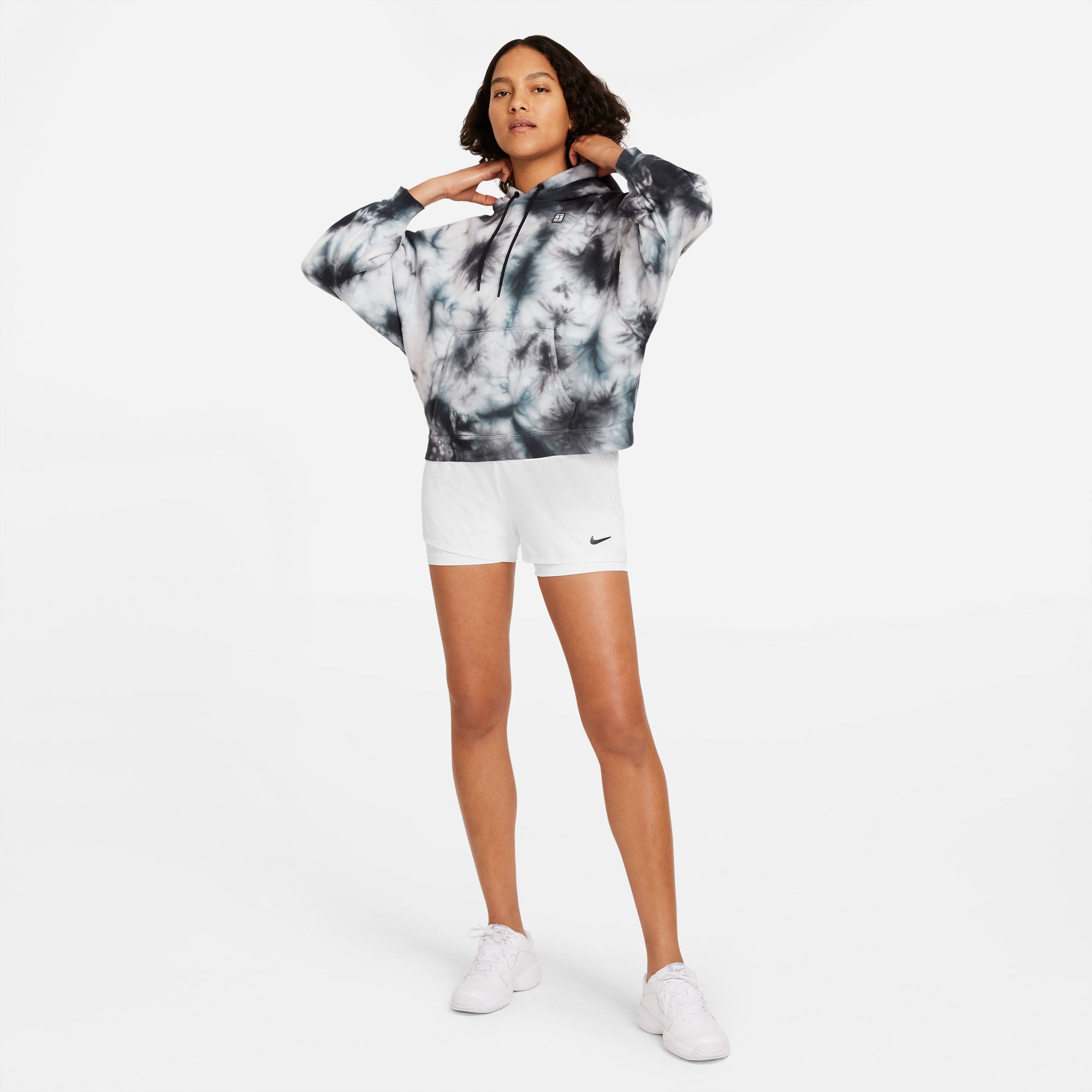 Nike Heritage Women's Tie-Dye Tennis Hoodie White (3)