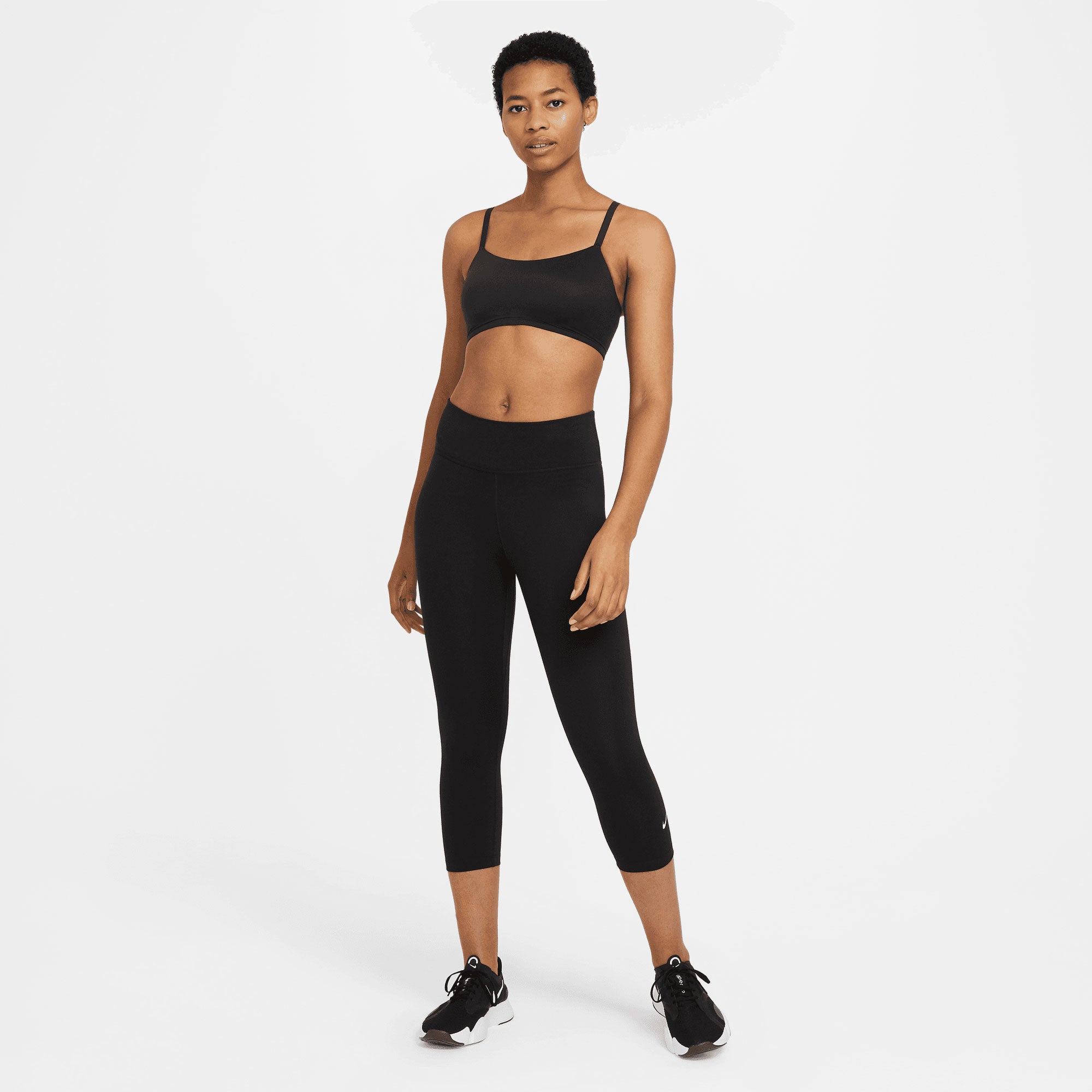 Nike One Dri-FIT Women's Mid-Rise Capri Tights Black (6)