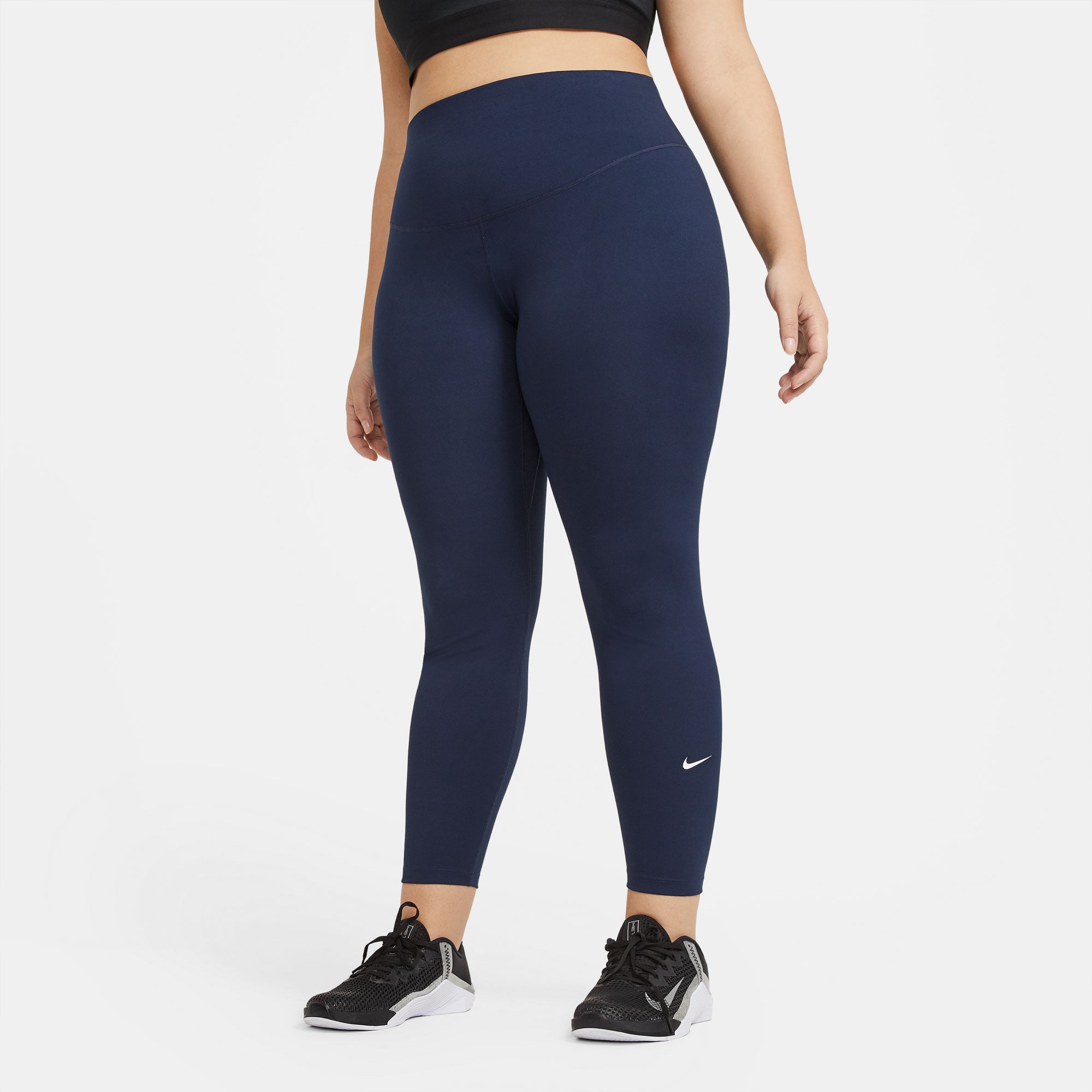 Nike One Dri-FIT Women's Mid-Rise Tights Blue (1)