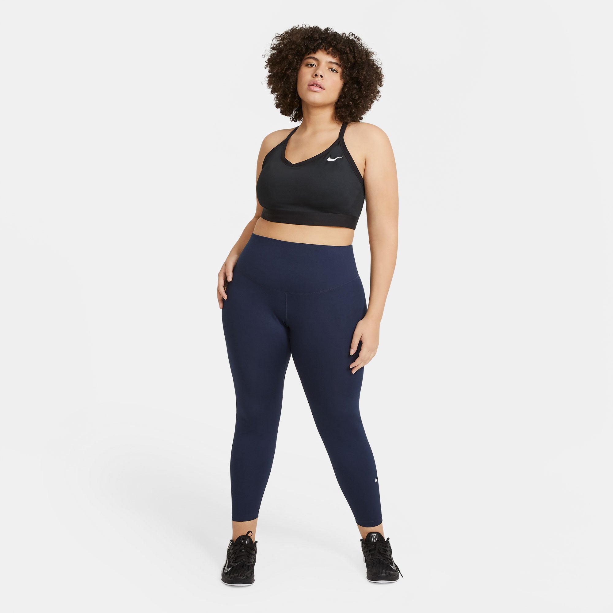Nike One Dri-FIT Women's Mid-Rise Tights Blue (4)