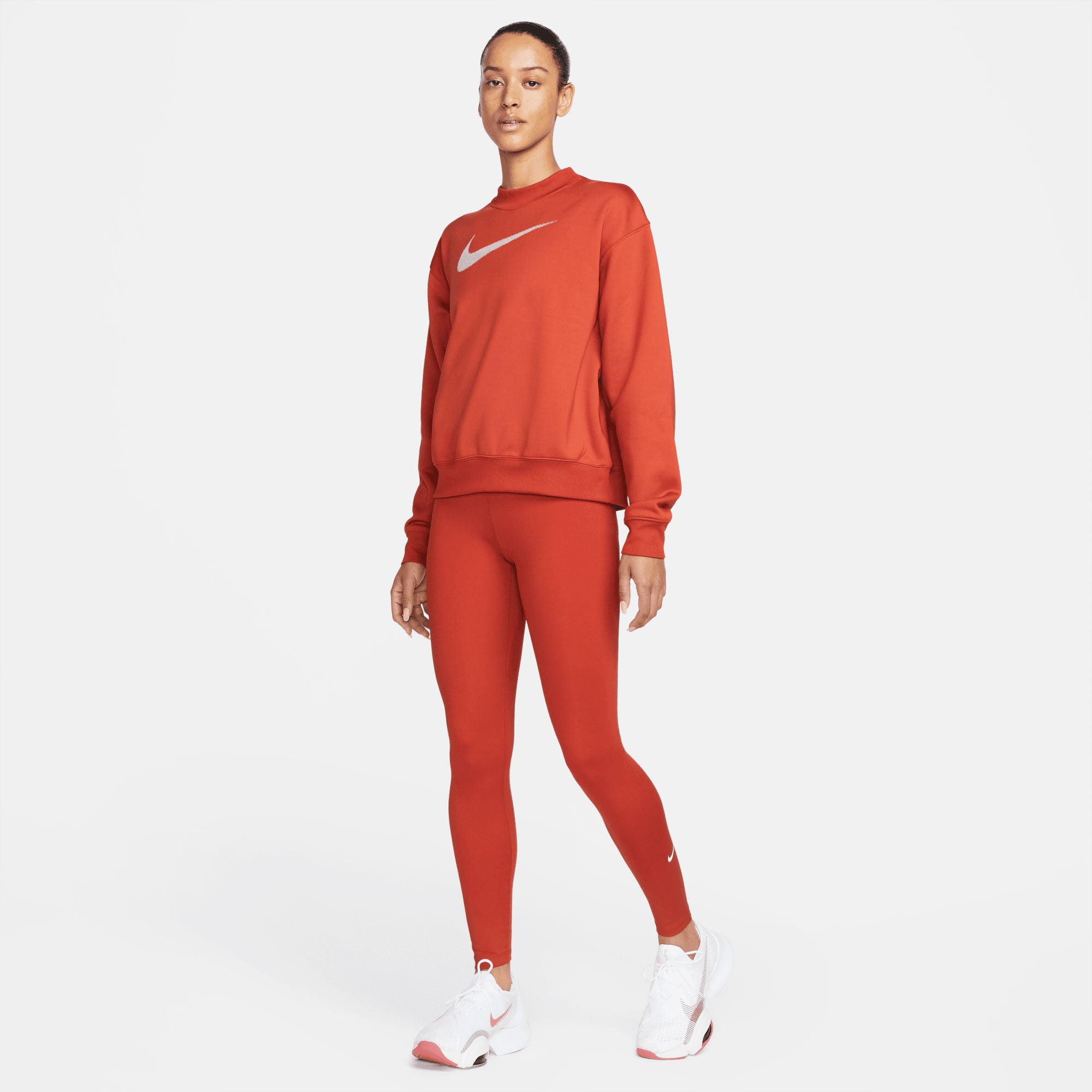 Nike One Dri-FIT Women's Mid-Rise Tights Red (6)