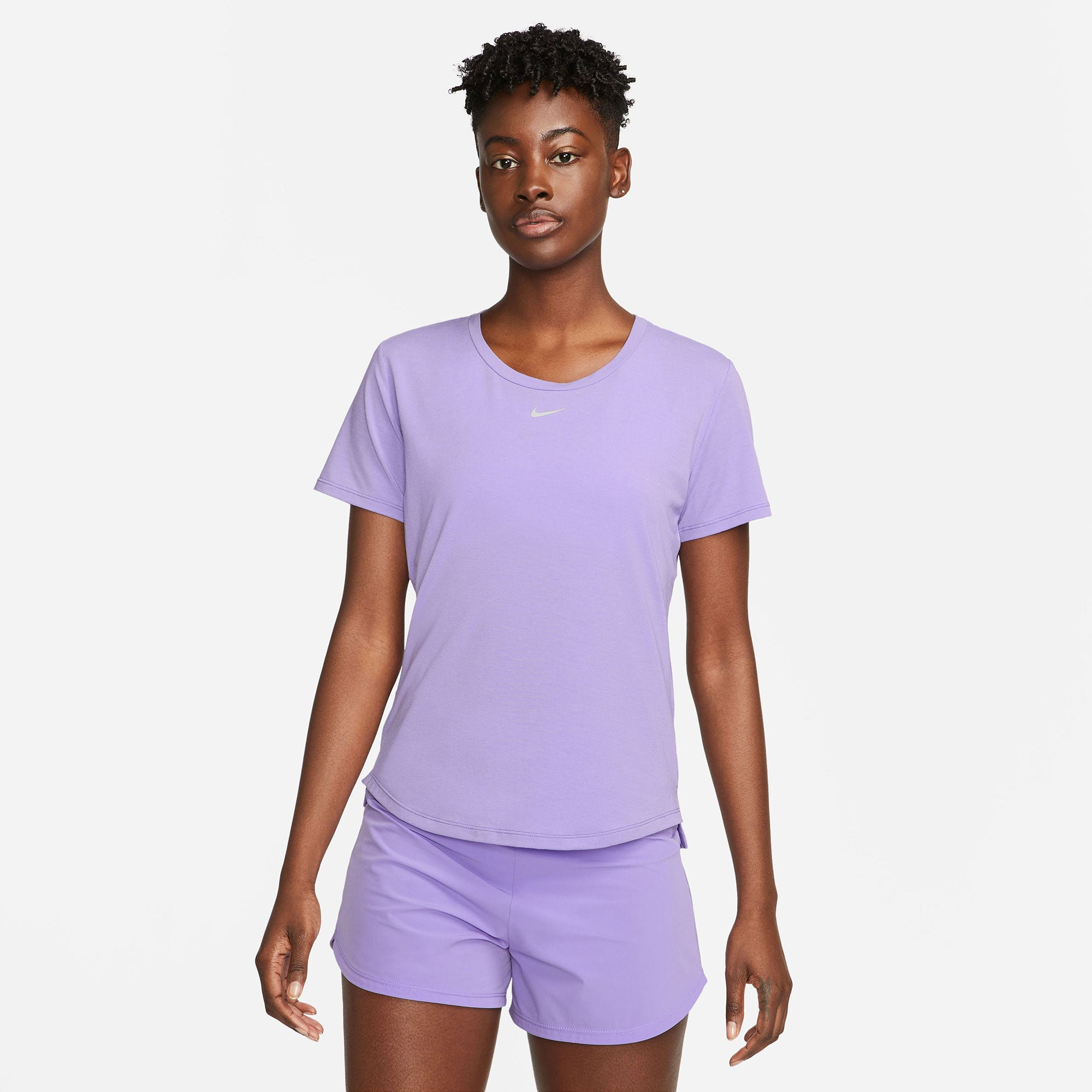 Nike One Luxe Dri-FIT Women's Standard Fit Shirt Purple Tennis