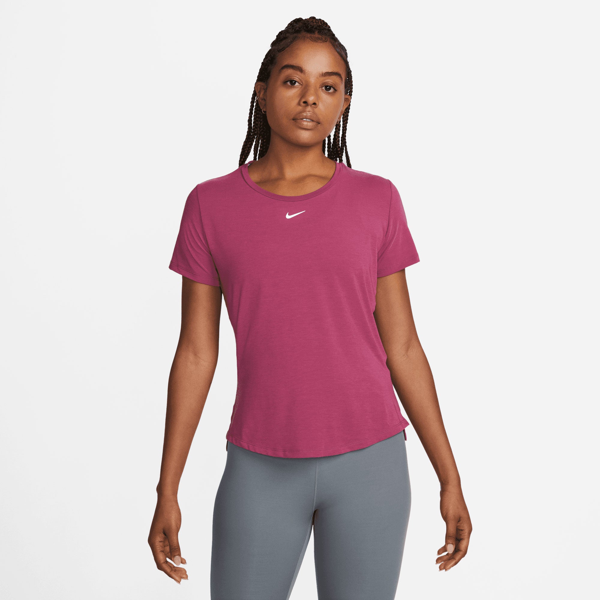 Nike One Luxe Dri-FIT Women's Standard Fit Shirt - Red