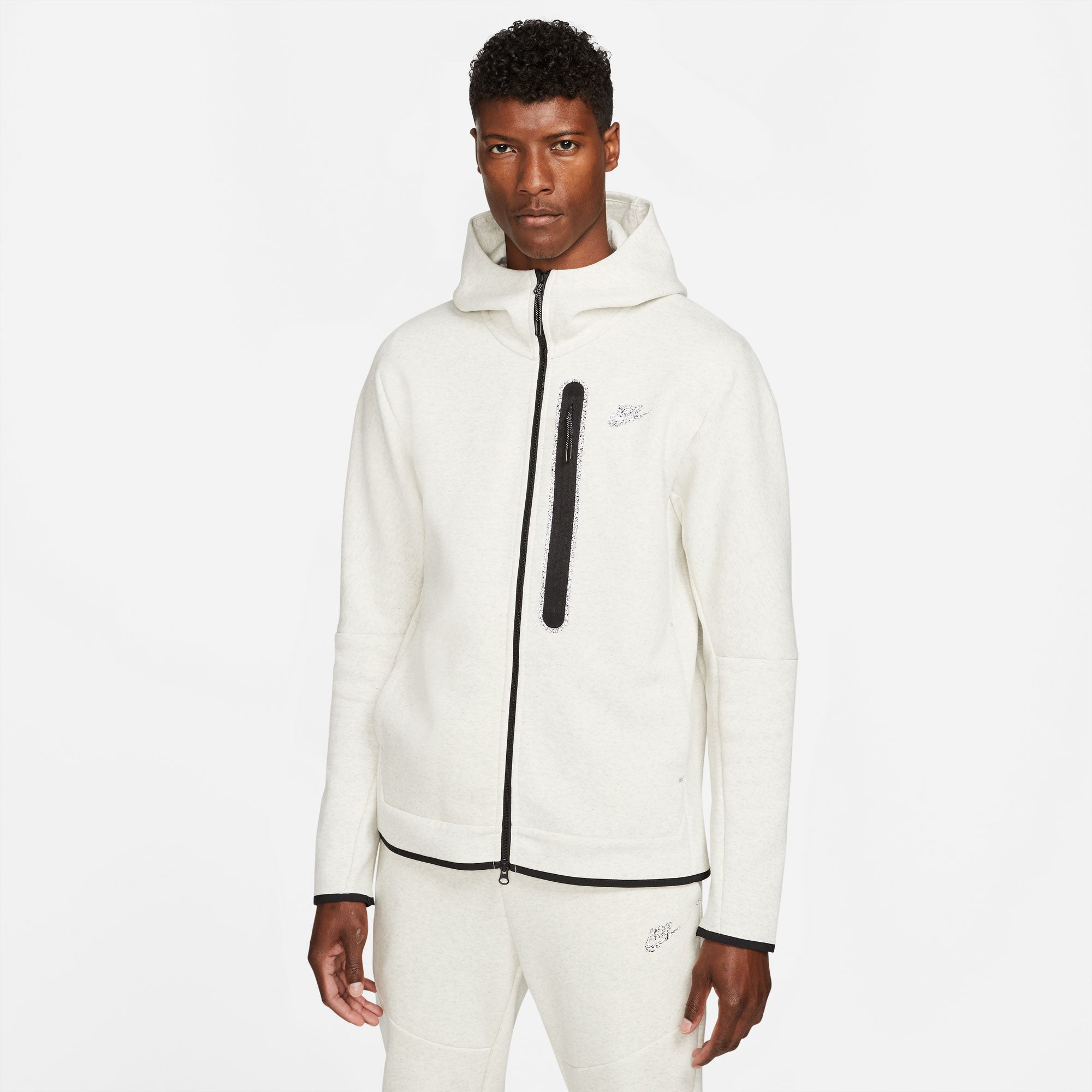 Nike Tech Fleece HD Revival Men's Full-Zip Hoodie White (1)