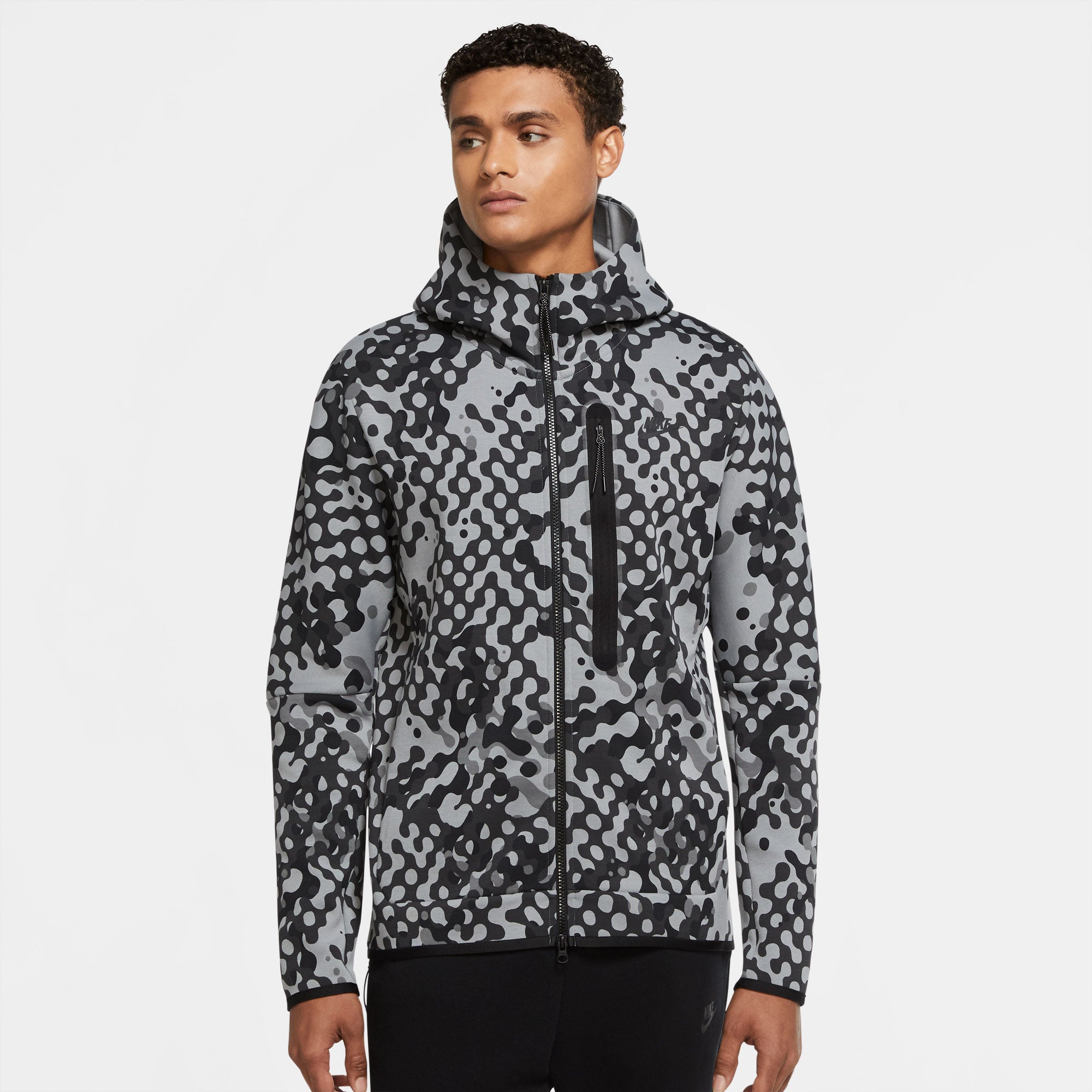 Nike Tech Fleece React Men's Full-Zip Hoodie Grey (1)