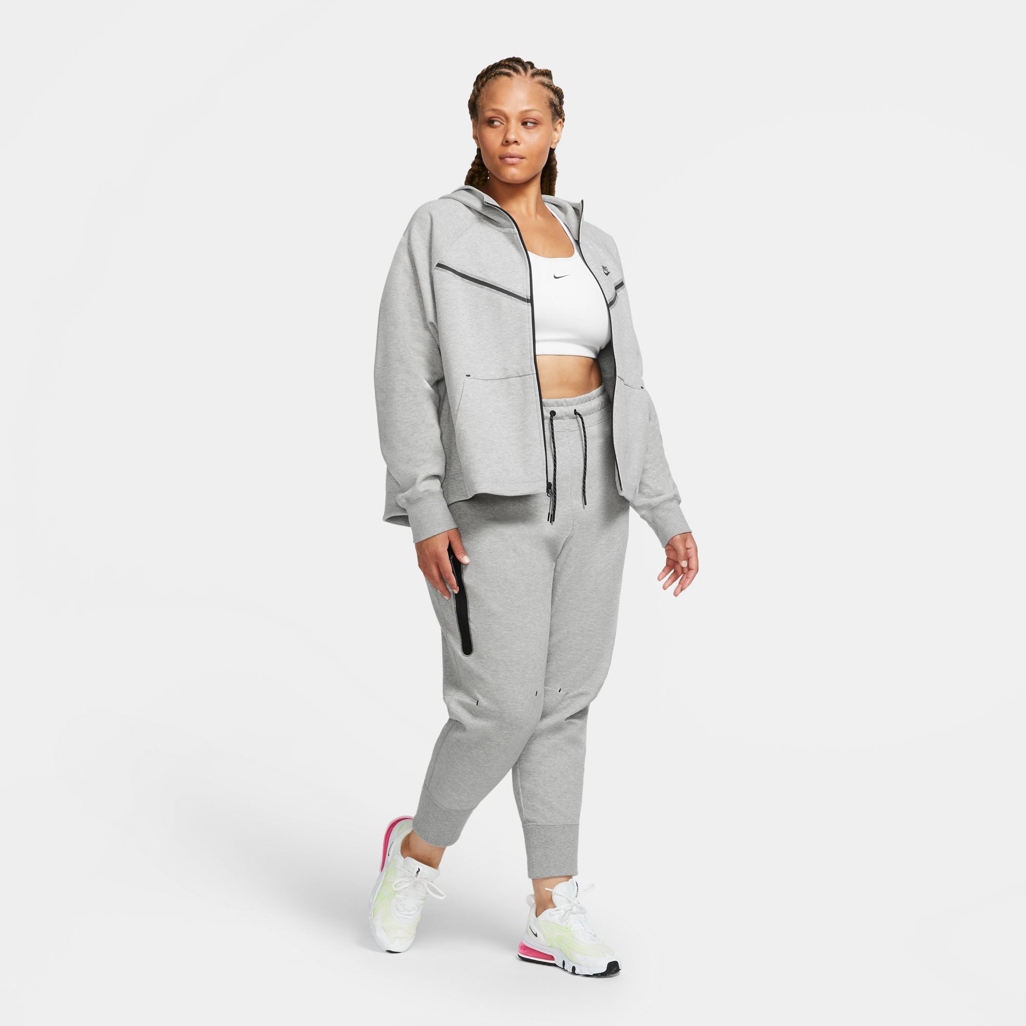 Nike Tech Fleece Women's Full-Zip Hoodie Grey (5)