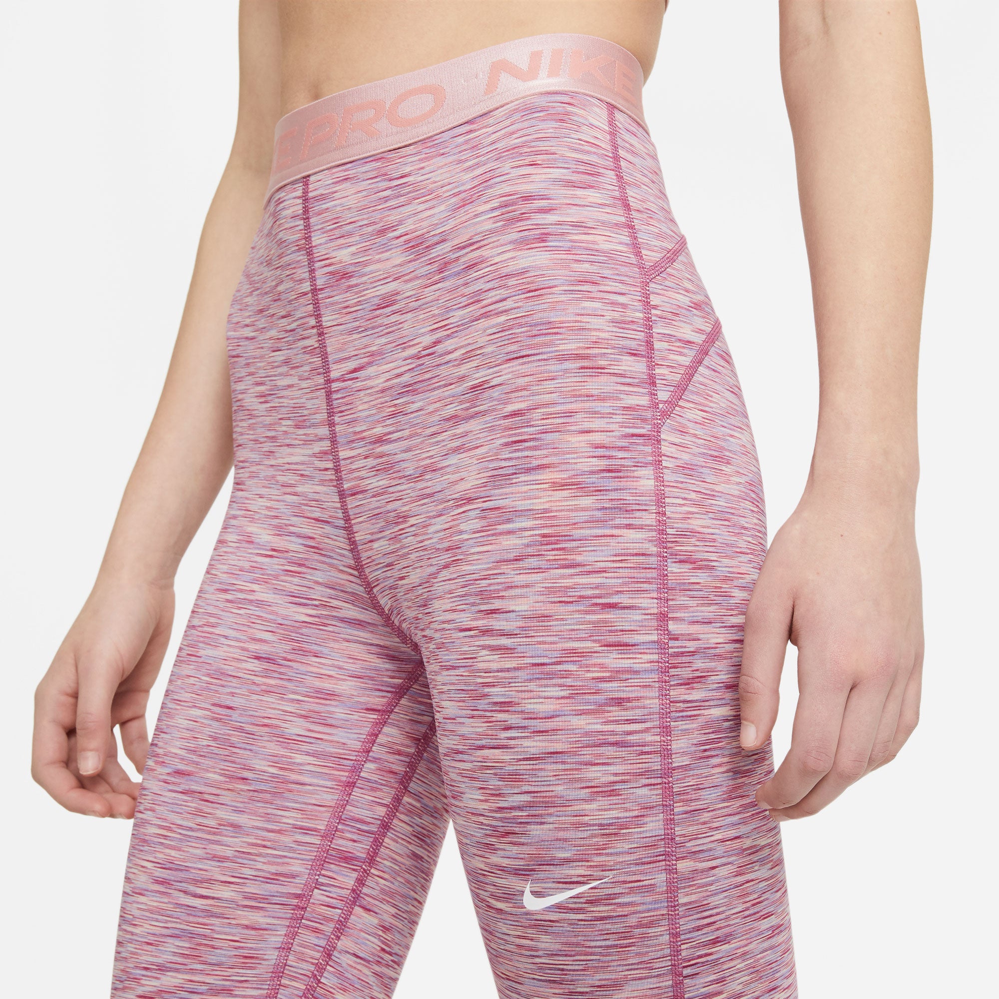 Nike Women's Cropped Space-Dye Tights Pink (4)