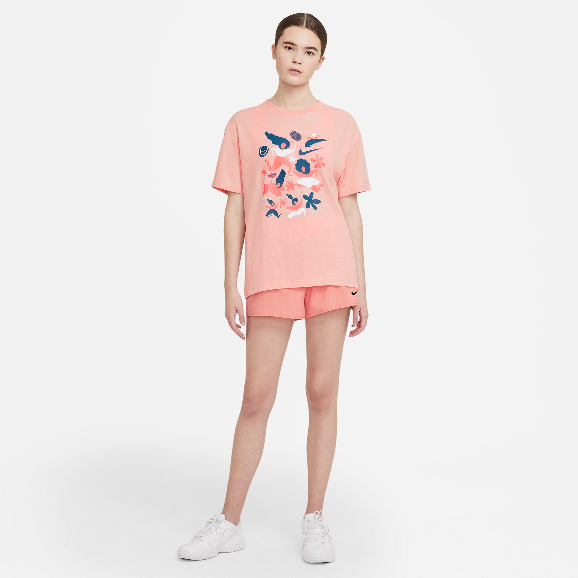 Nike Women's Graphic Tennis T-Shirt Orange (3)