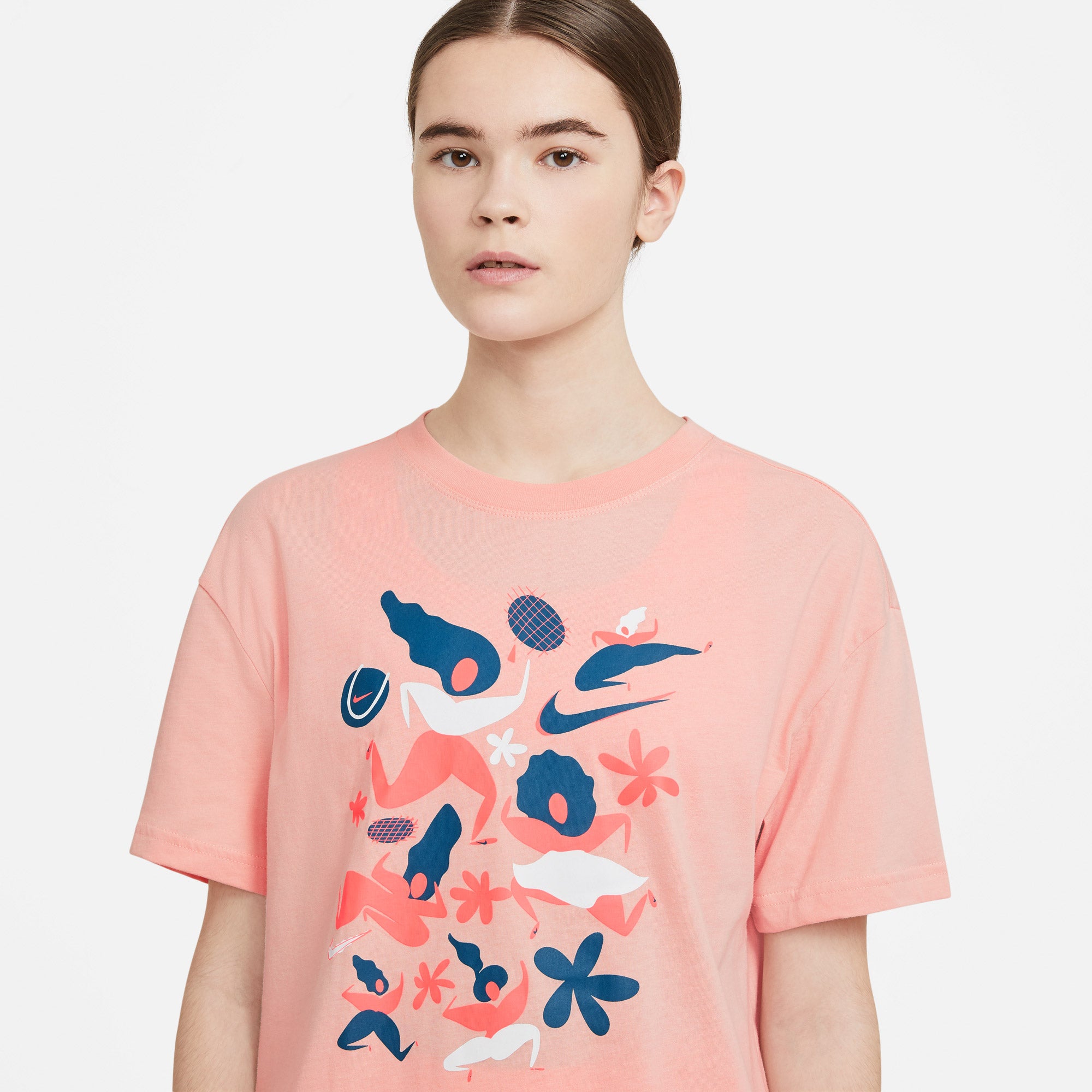 Nike Women's Graphic Tennis T-Shirt Orange (4)