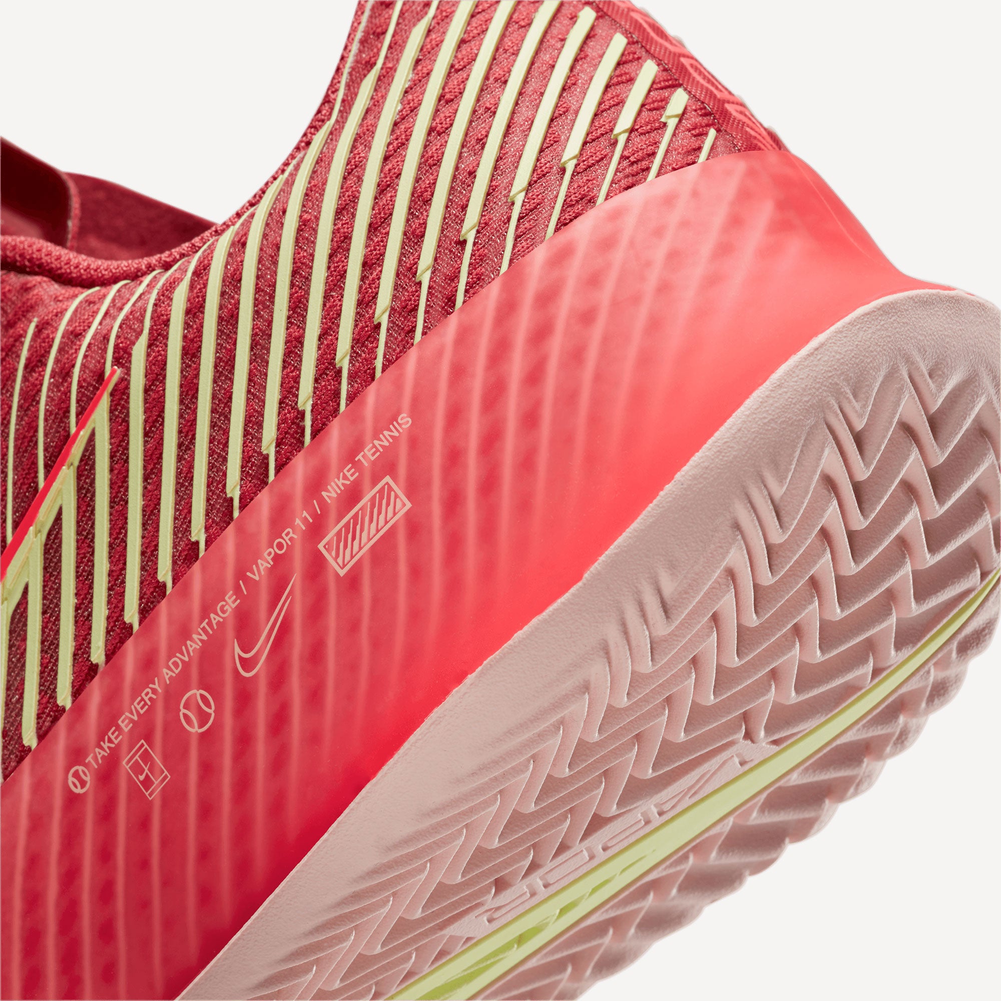 NikeCourt Air Zoom Vapor 11 Women's Clay Court Tennis Shoes Red (8)