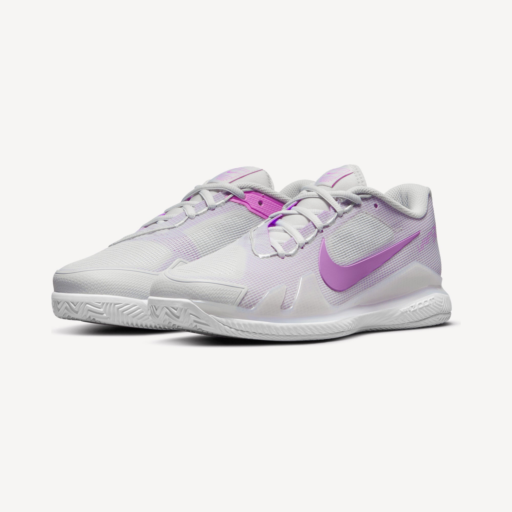 NikeCourt Air Zoom Vapor Pro Women's Clay Court Tennis Shoes Grey (4)