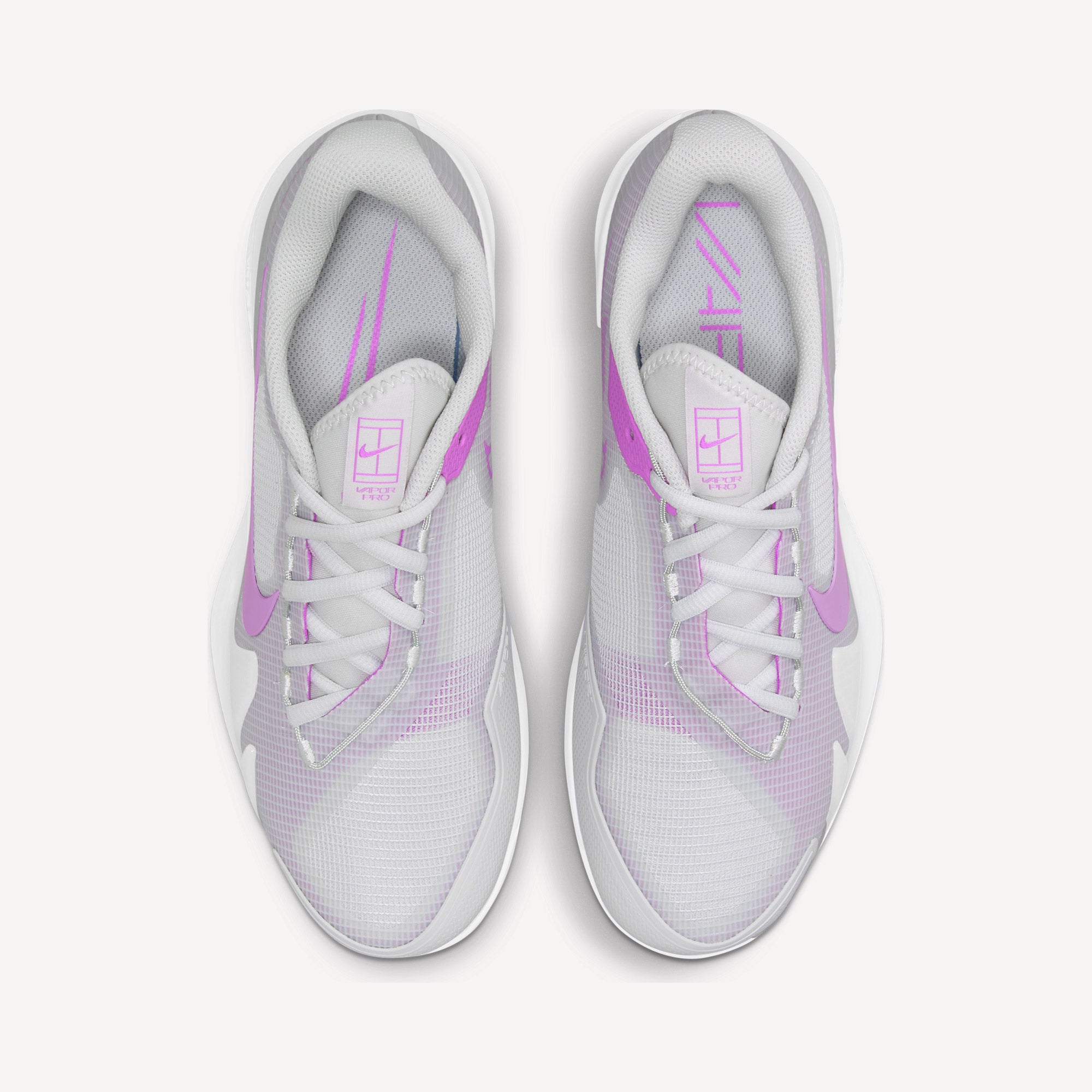 NikeCourt Air Zoom Vapor Pro Women's Clay Court Tennis Shoes Grey (5)