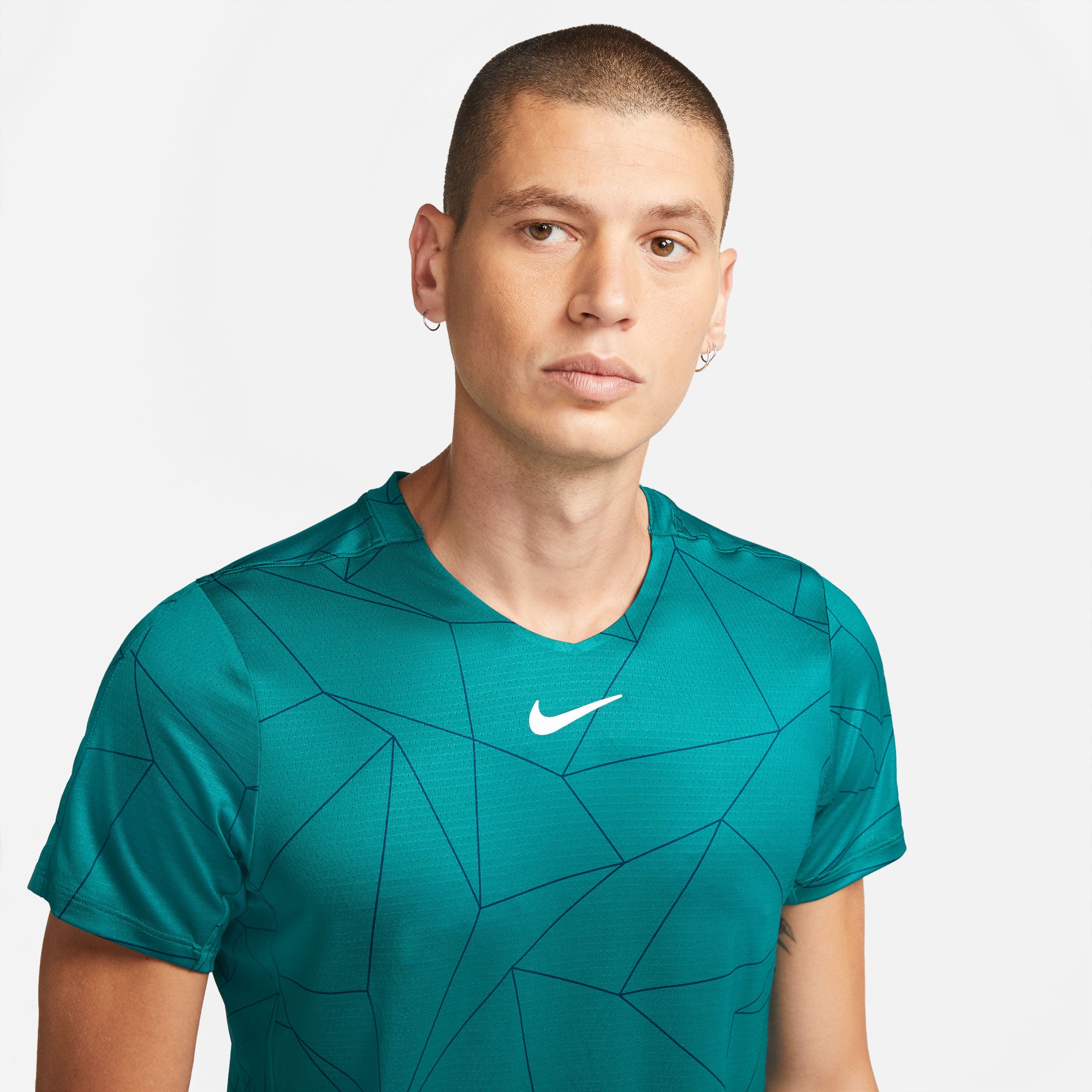 NikeCourt Dri-FIT Advantage Men's Printed Tennis Shirt Green (4)