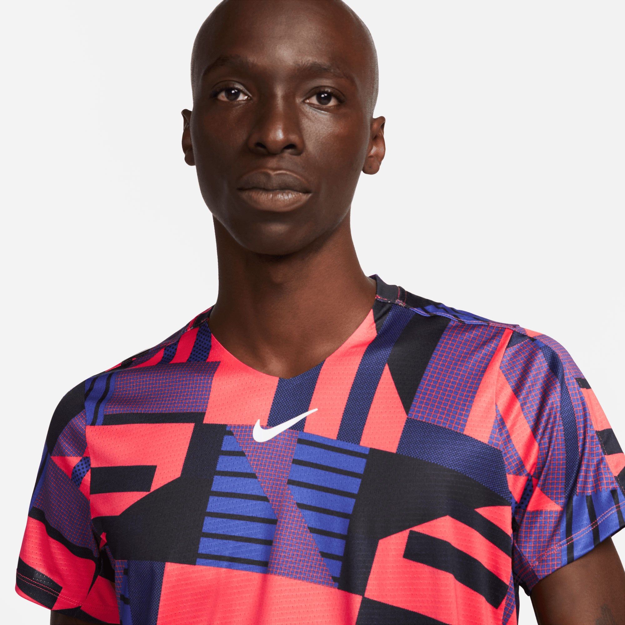 NikeCourt Dri-FIT Advantage Men's Printed Tennis Shirt Red (3)