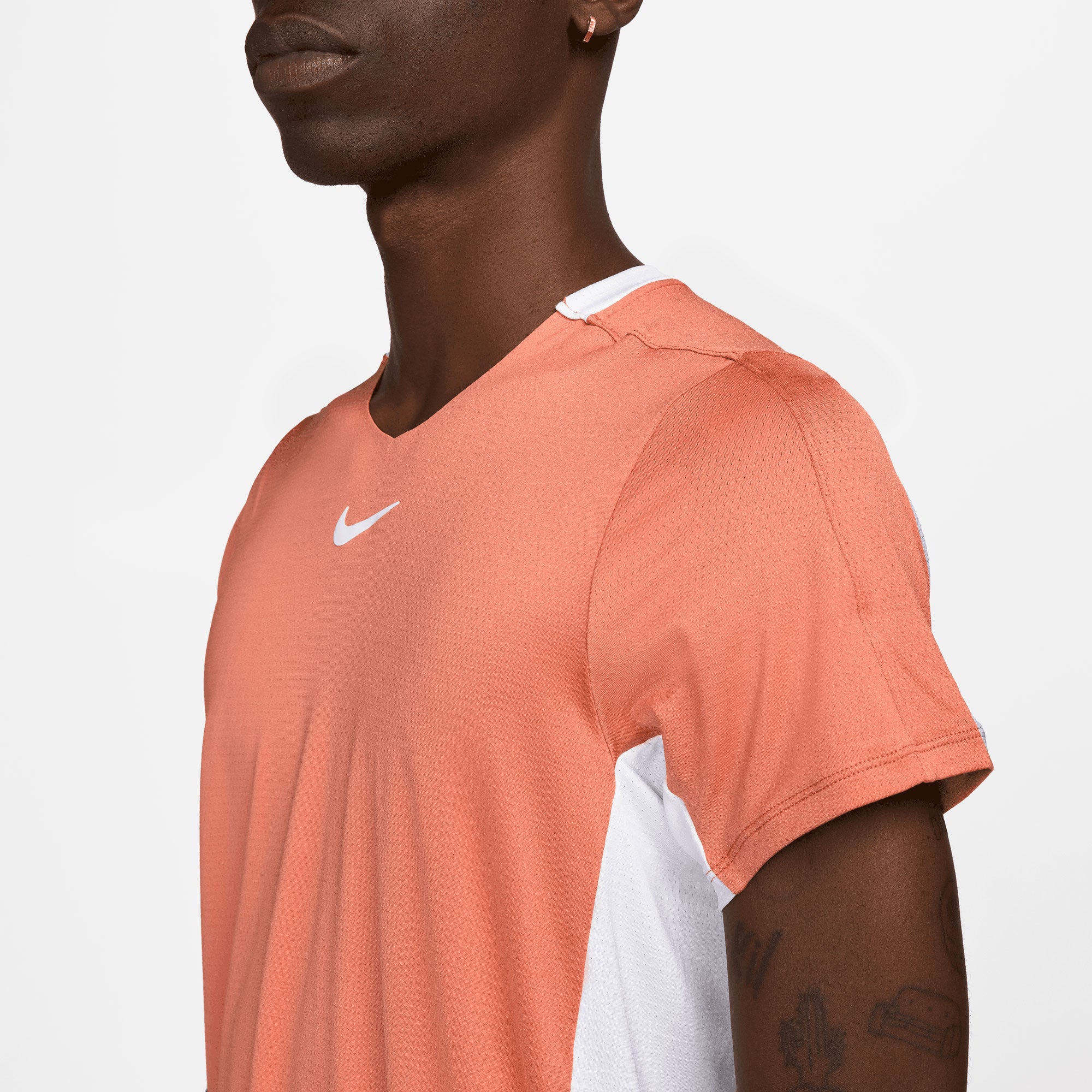 NikeCourt Dri-FIT Advantage Men's Tennis Shirt Orange (4)