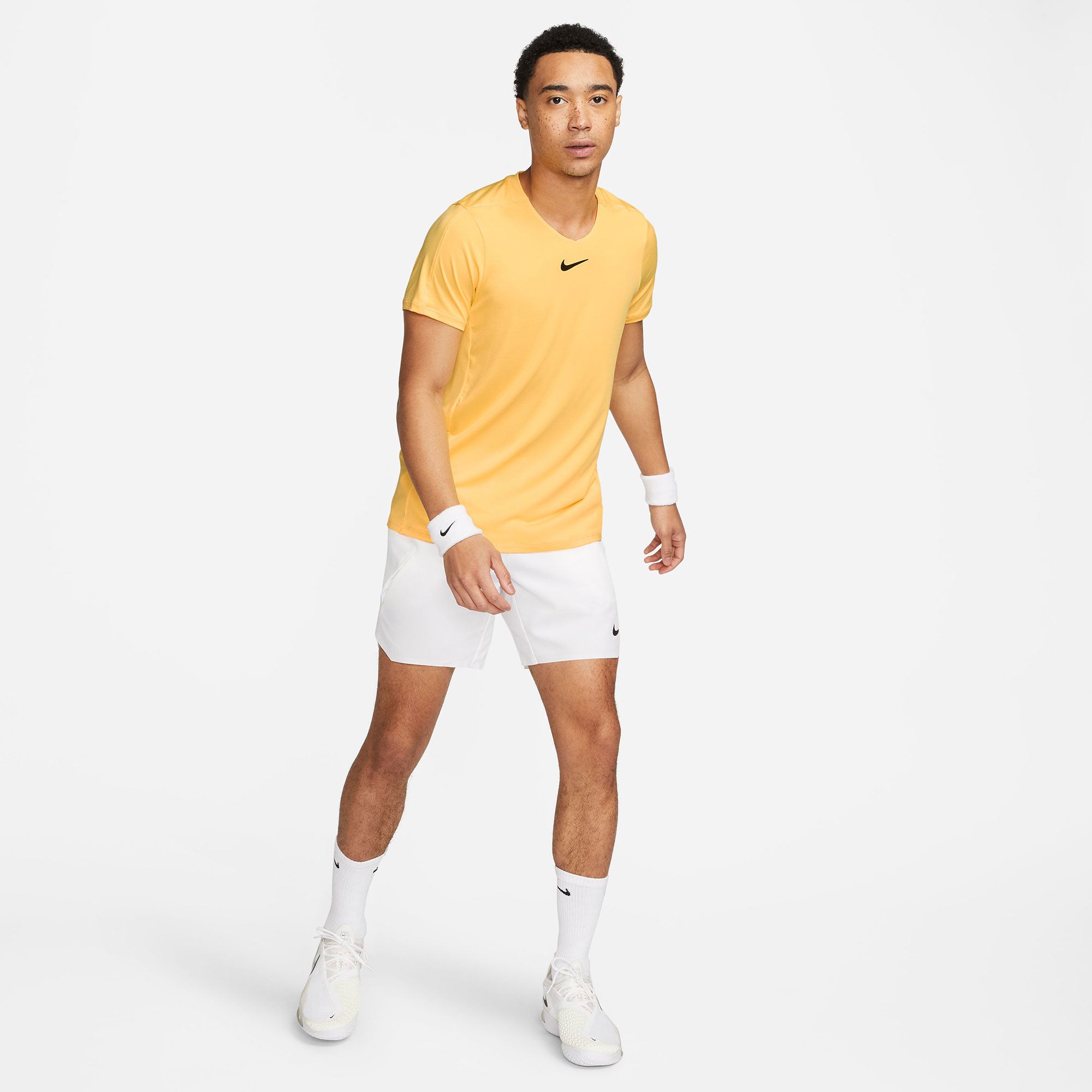 NikeCourt Dri-FIT Advantage Men's Tennis Shirt Orange (4)