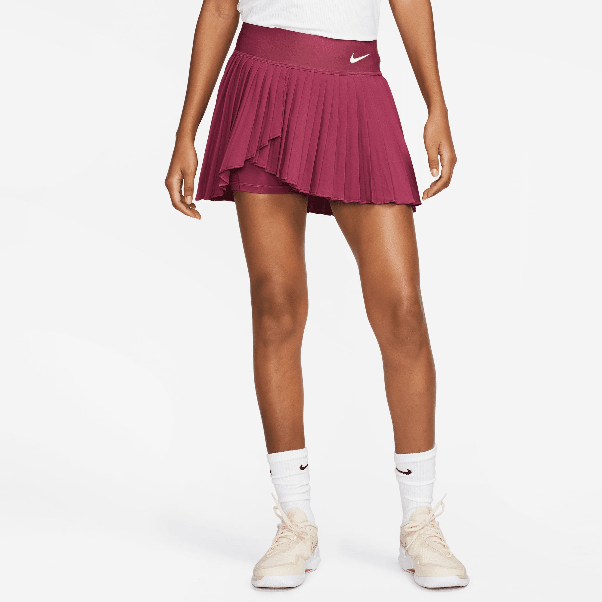 NikeCourt Dri-FIT Advantage Women's Pleated Tennis Skirt Red (1)