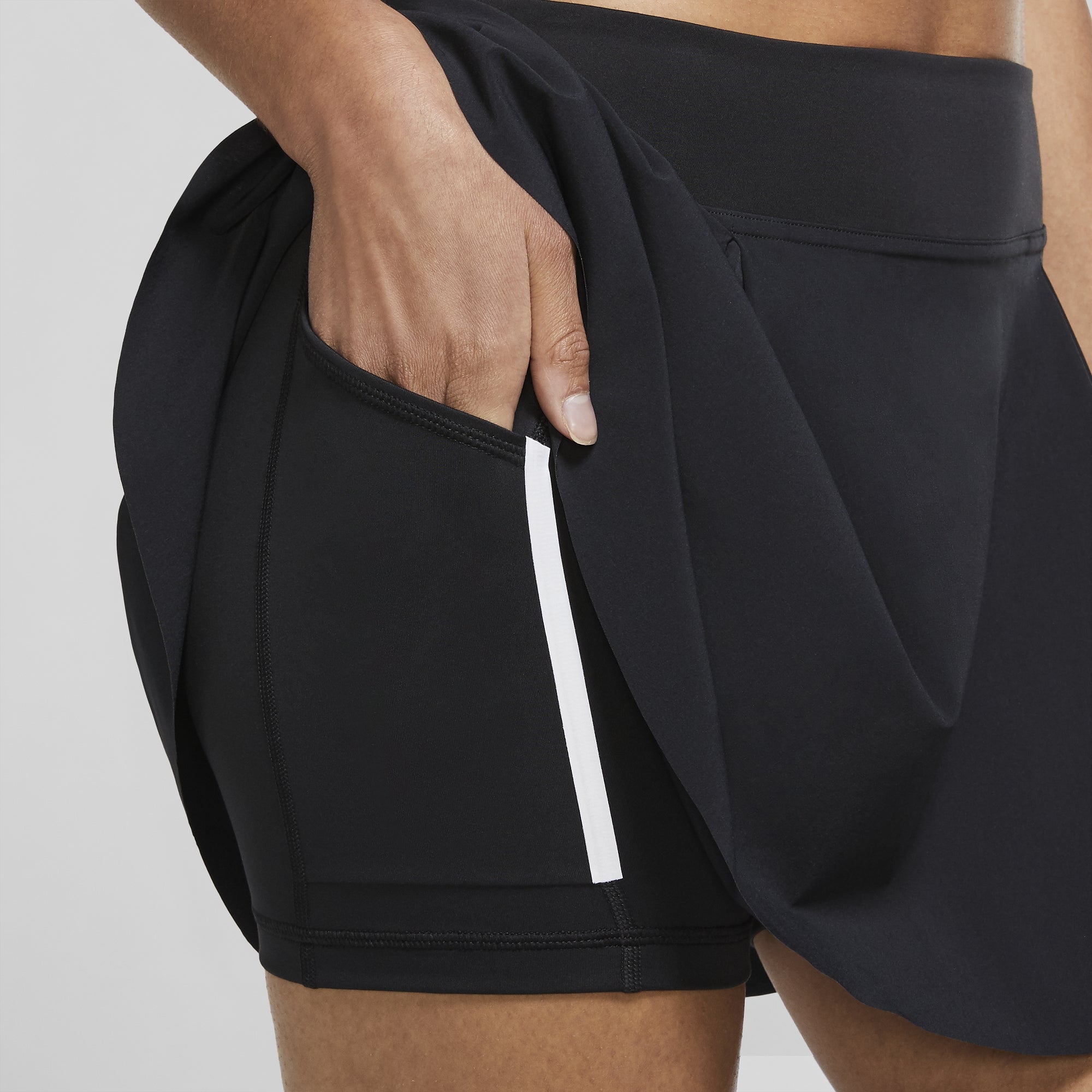 NikeCourt Dri-FIT Club Women's Tall Tennis Skirt Black (4)