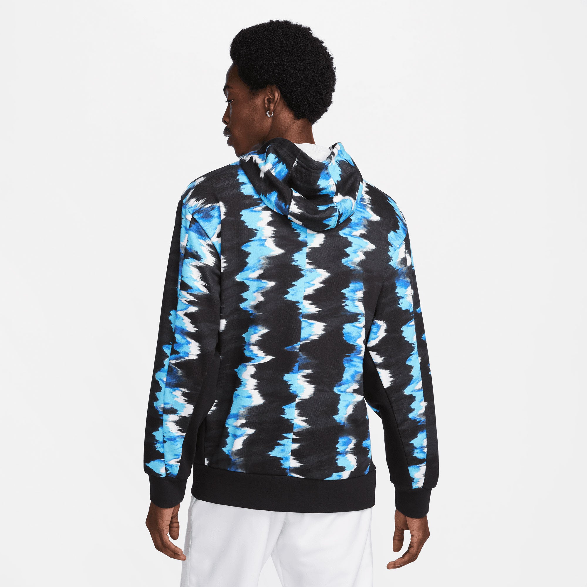 NikeCourt Dri-FIT Heritage Men's Fleece Printed Tennis Hoodie Blue (2)