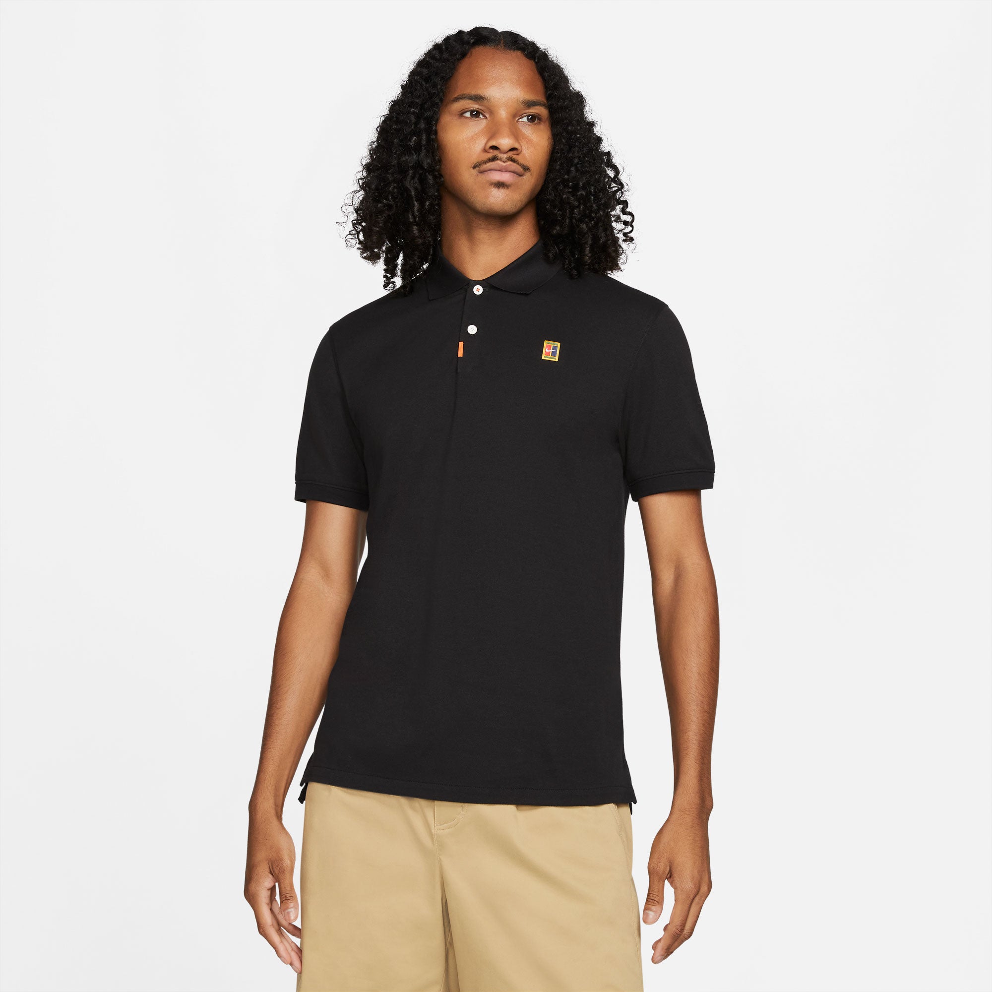 NikeCourt Dri FIT Heritage Men s Tennis Polo Black Tennis Only