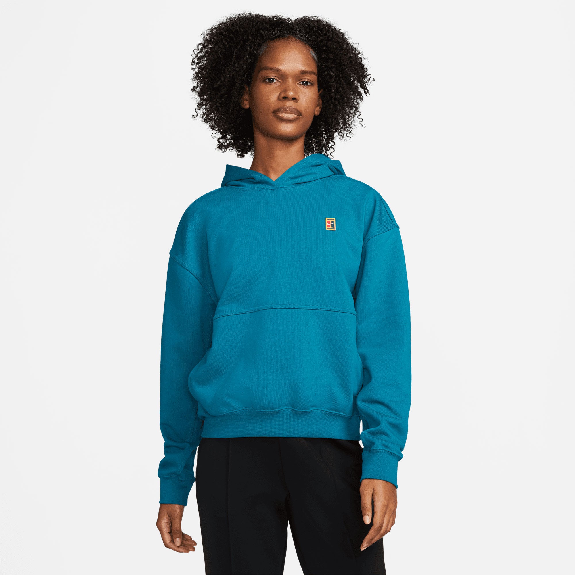 NikeCourt Dri-FIT Heritage Women's Fleece Tennis Hoodie Green (1)