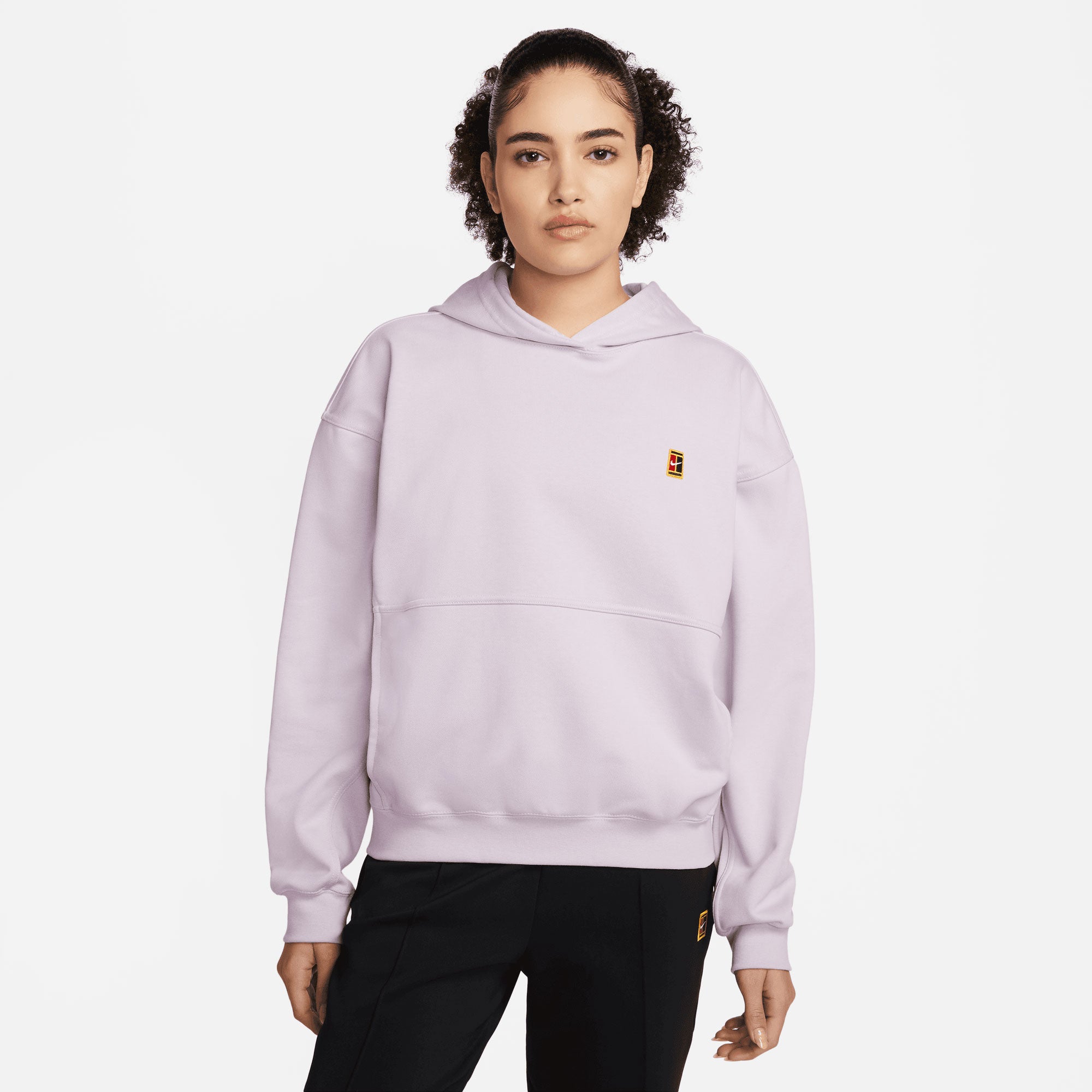 NikeCourt Dri-FIT Heritage Women's Fleece Tennis Hoodie Purple (1)