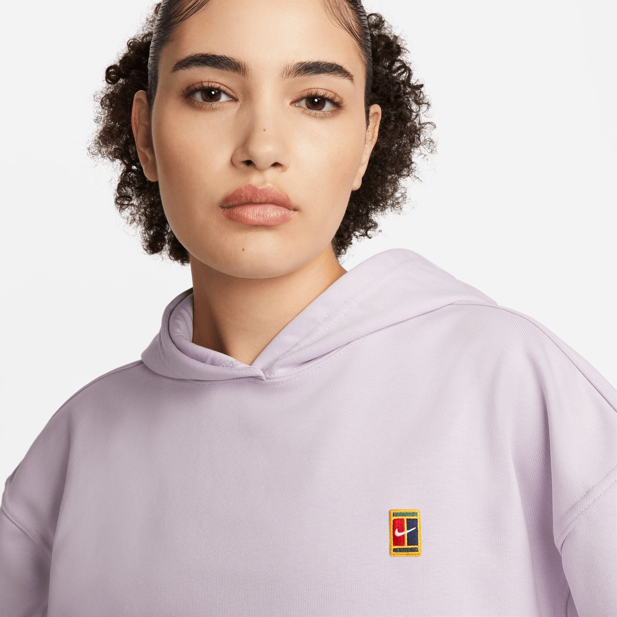 NikeCourt Dri-FIT Heritage Women's Fleece Tennis Hoodie Purple (3)