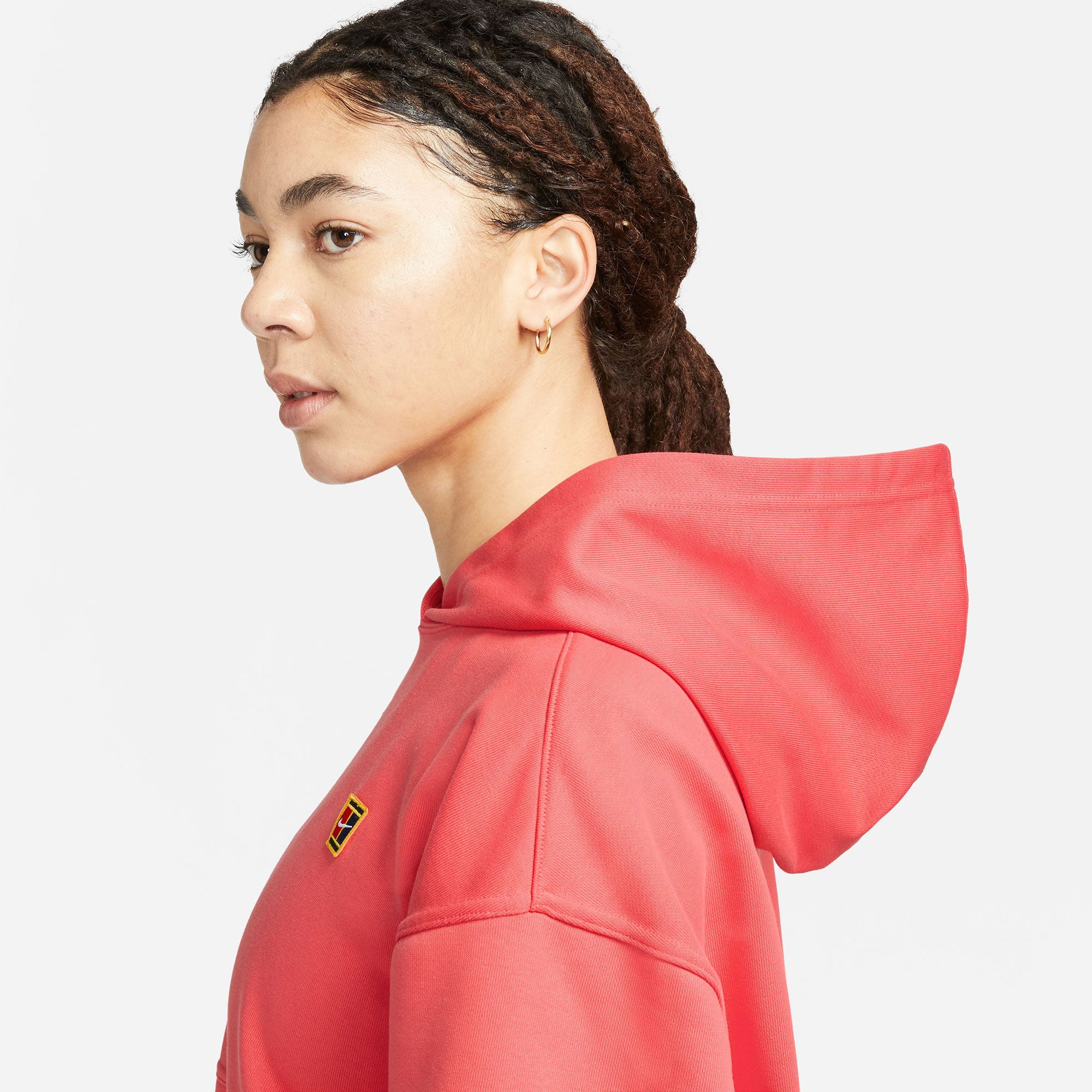 NikeCourt Dri-FIT Heritage Women's Fleece Tennis Hoodie Orange (5)