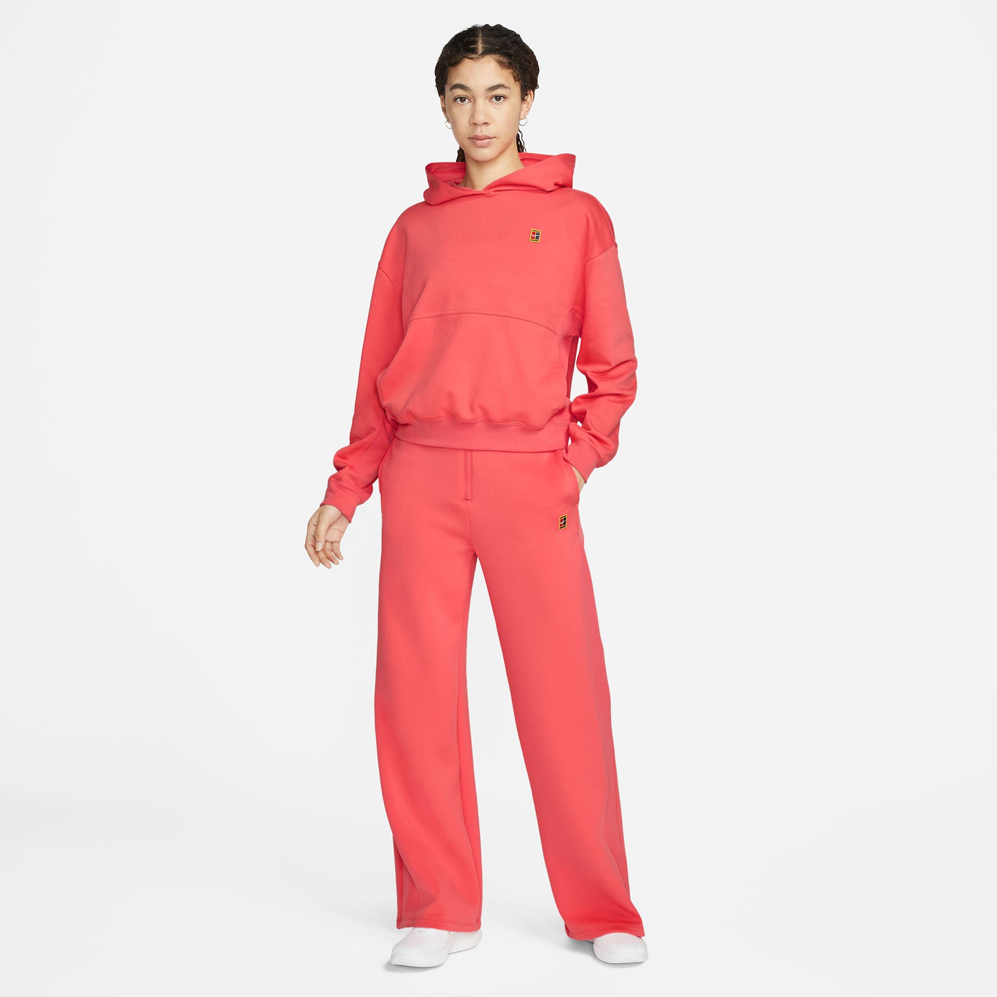 NikeCourt Dri-FIT Heritage Women's Fleece Tennis Hoodie Orange (7)