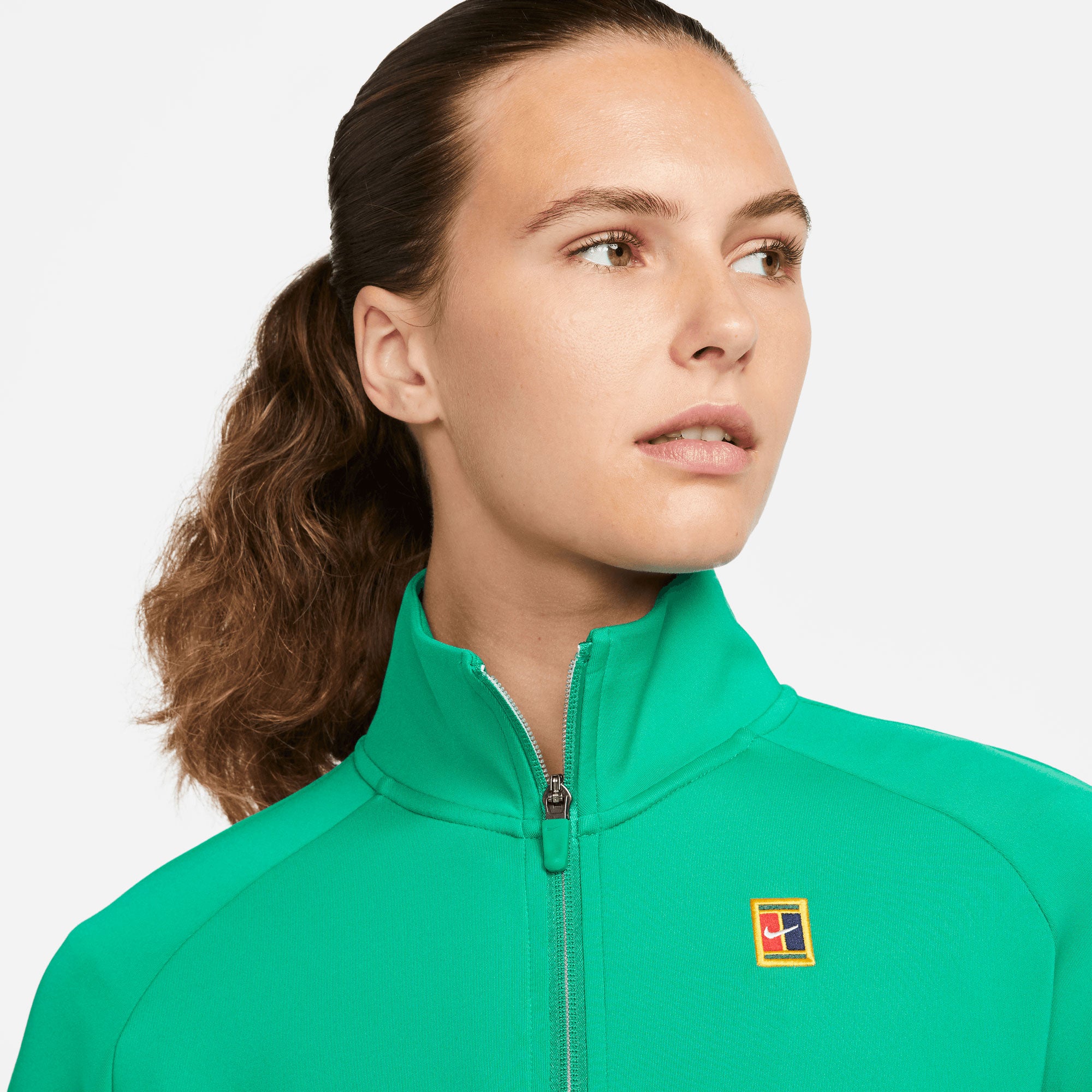 NikeCourt Dri-FIT Heritage Women's Full-Zip Tennis Jacket Green (3)