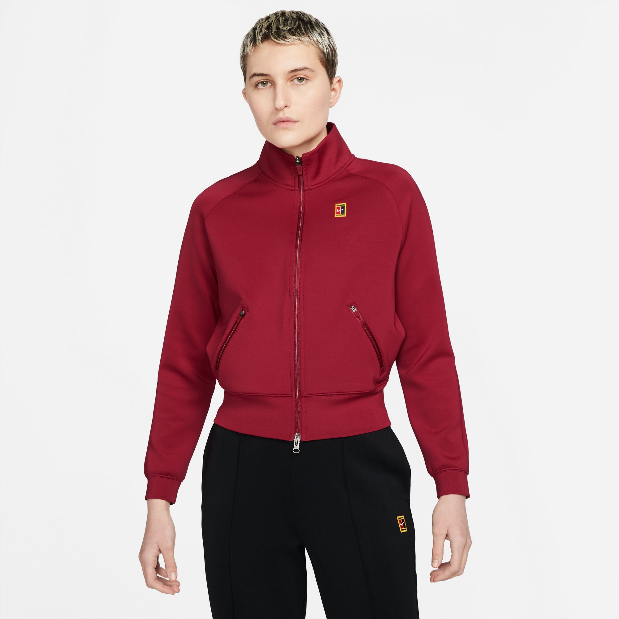 NikeCourt Dri-FIT Heritage Women's Full-Zip Tennis Jacket Red (1)